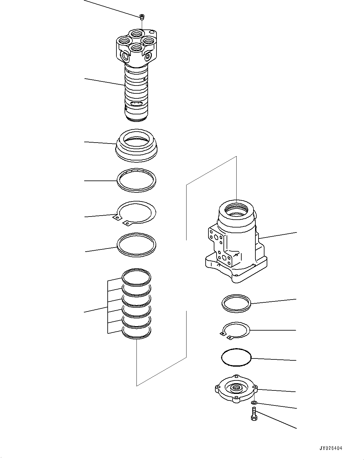 Komatsu parts book diagram for HB365-1 S/N 1001-UP: SWIVEL JOINT, INNER PARTS (#1014-)
