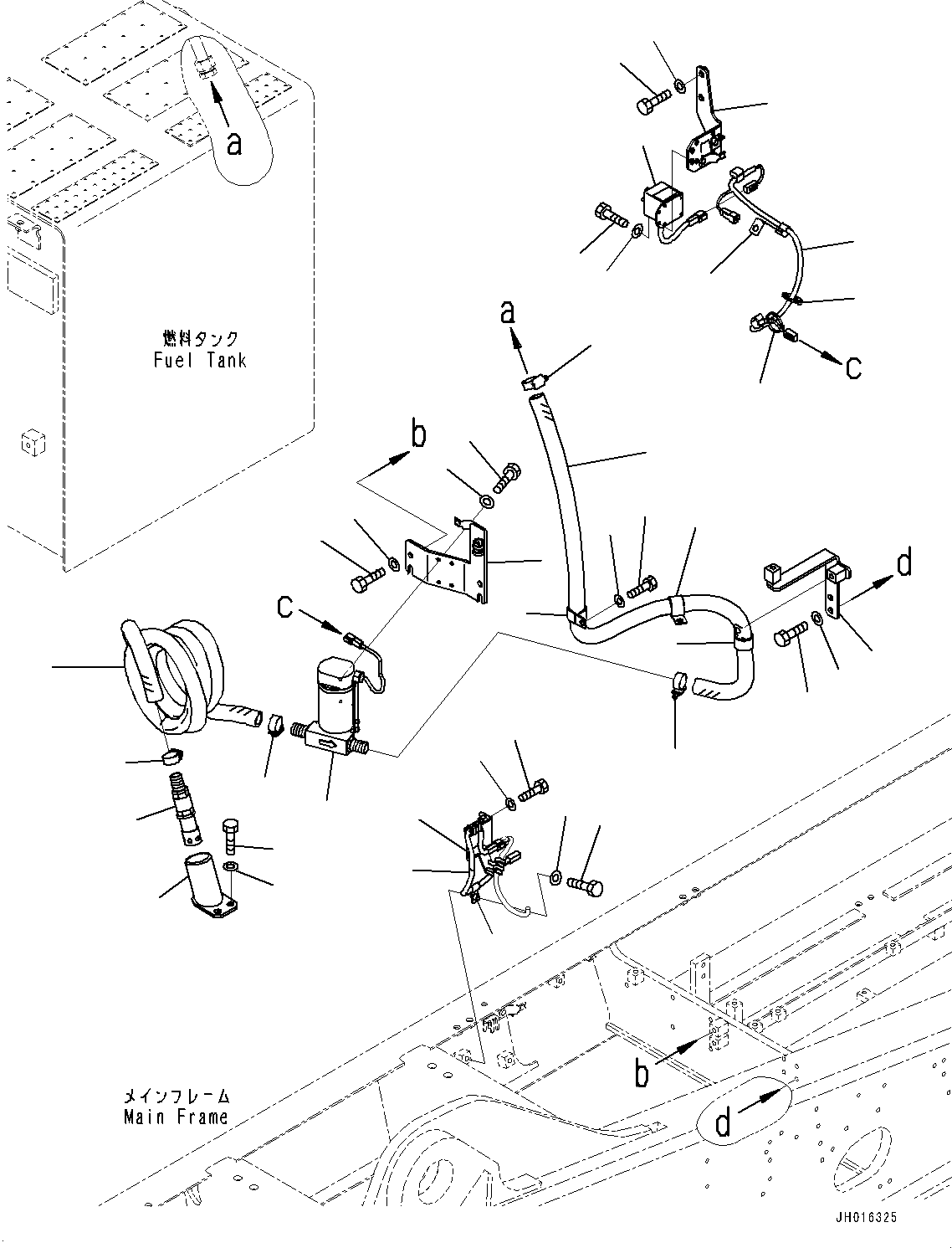 Komatsu parts book diagram for HB365-1 S/N 1001-UP: REFUELING PUMP,  (#1001-1013)