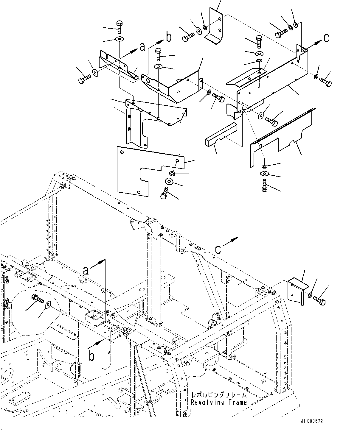 Excavators Komatsu / HB365LC-1 S/N 1001-UP(0000784c) / Machine Cab Partition, Cover (2/2) (#1001-)(M007002 : M1150-001002)
