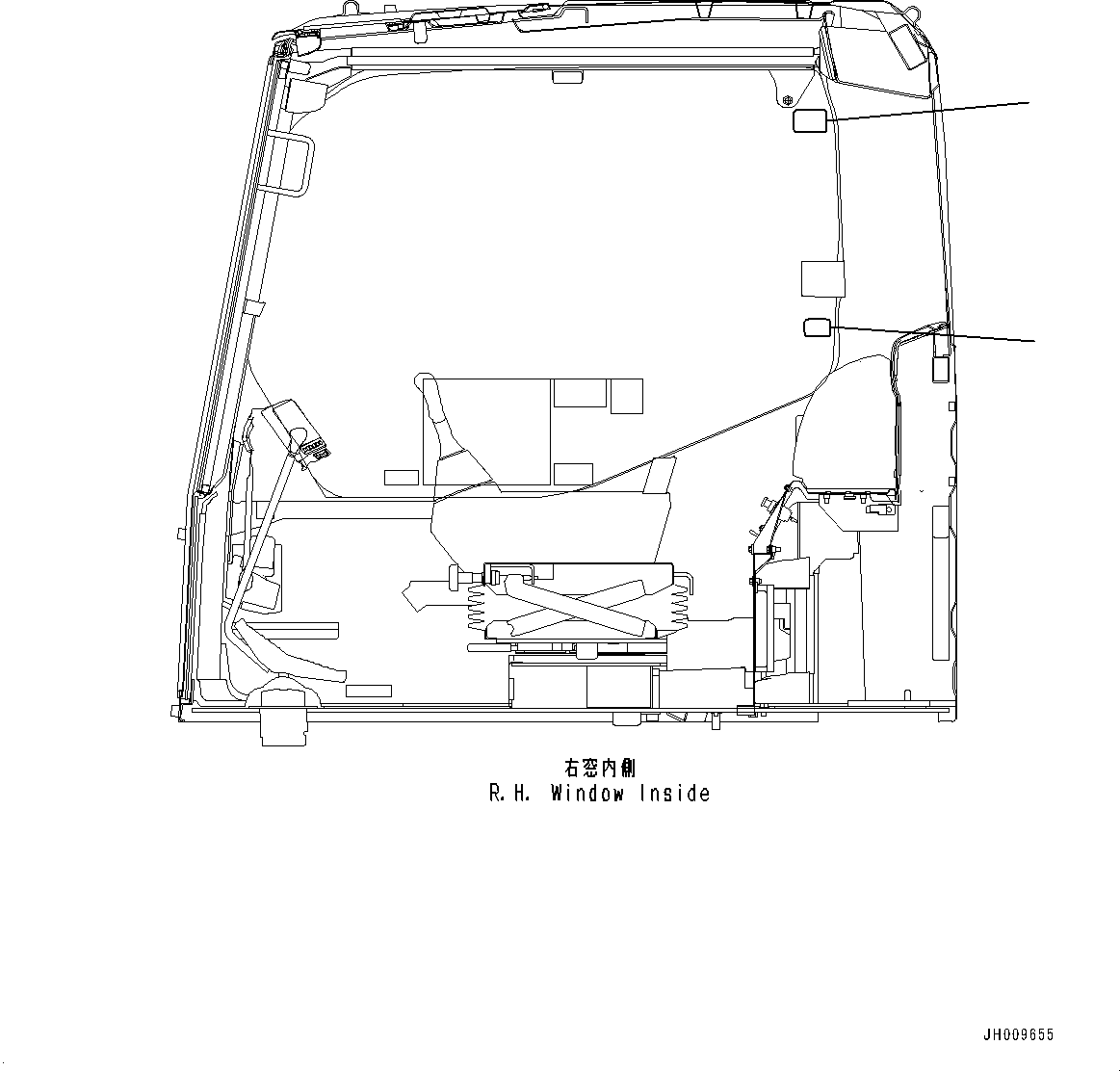 Excavators Komatsu / HB365LC-1 S/N 1001-UP(0000784c) / Caution Plates, Window Lock (#1001-)(U006001 : U0120-001001)