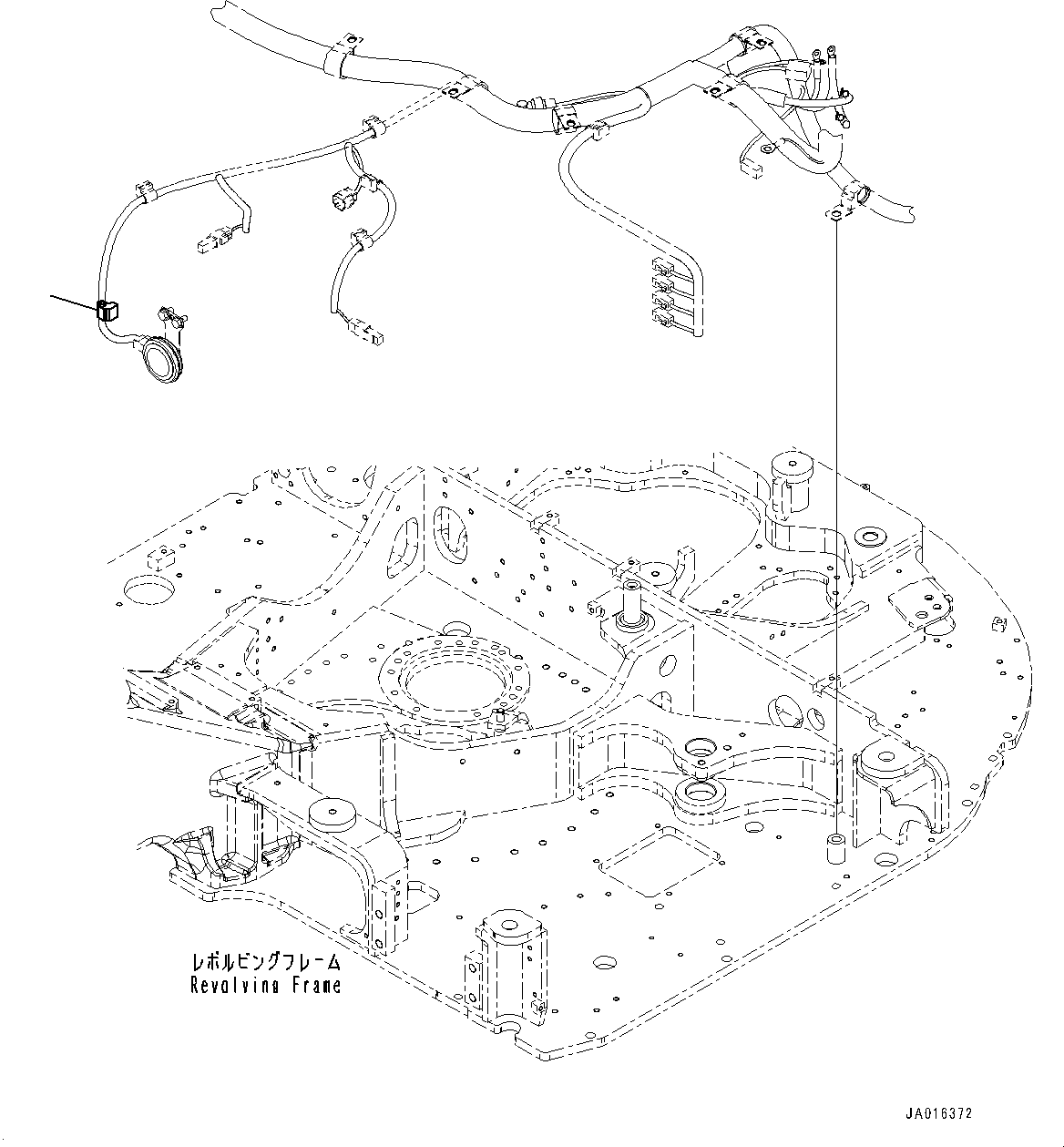 Komatsu parts book diagram for PC88MR-10 S/N 7001-UP: ELECTRIC WIRING HARNESS, WIRING HARNESS CLAMP, FLOOR FRAME (#7001-)