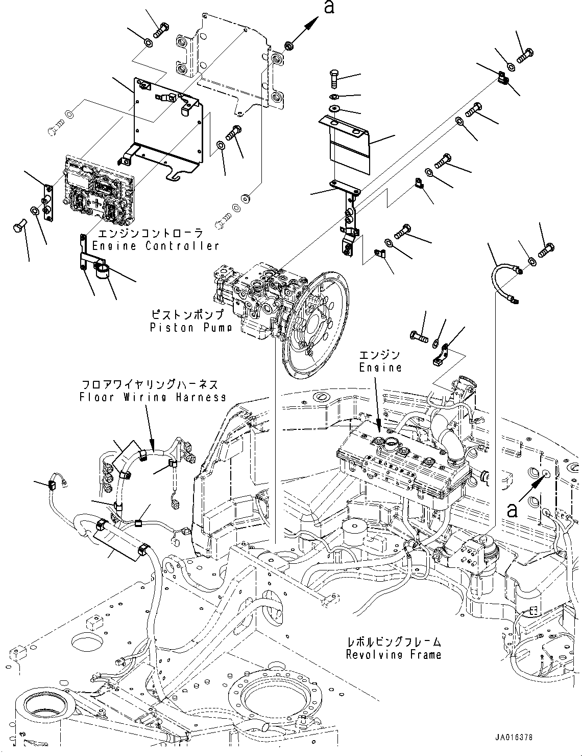 Komatsu parts book diagram for PC88MR-10 S/N 7001-UP: ELECTRIC WIRING HARNESS, WIRING HARNESS CLAMP, CONTROL VALVE (2/2) (#7001-)