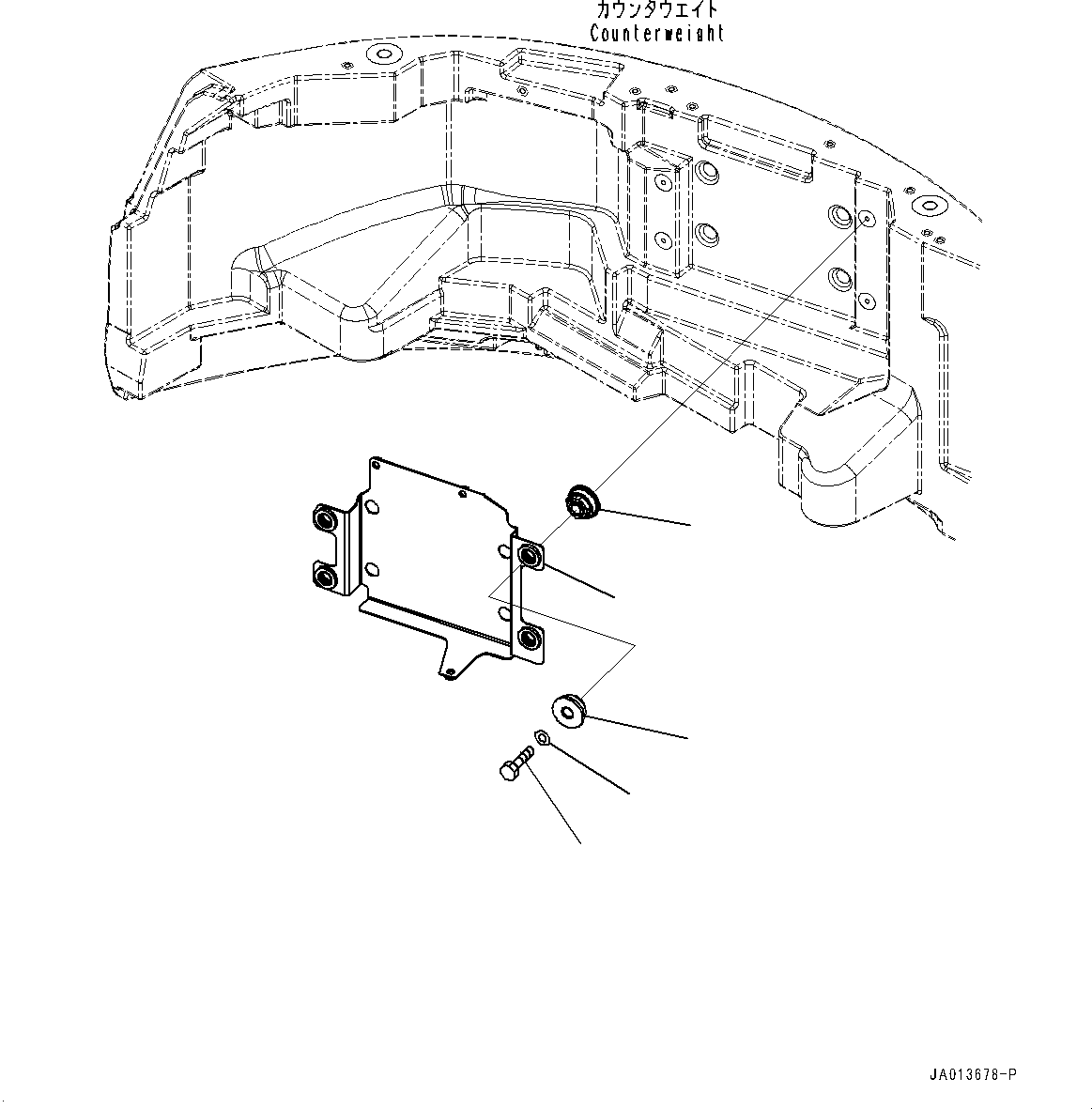 Komatsu parts book diagram for PC88MR-10 S/N 7001-UP: ELECTRIC WIRING HARNESS, WIRING HARNESS CLAMP, COUNTERWEIGHT (#7001-)