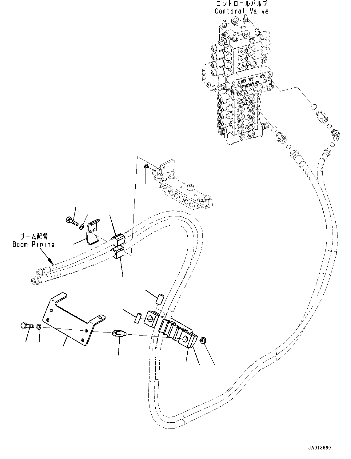 Komatsu parts book diagram for PC88MR-10 S/N 7001-UP: DRAIN PIPING, CLAMP (#7001-)