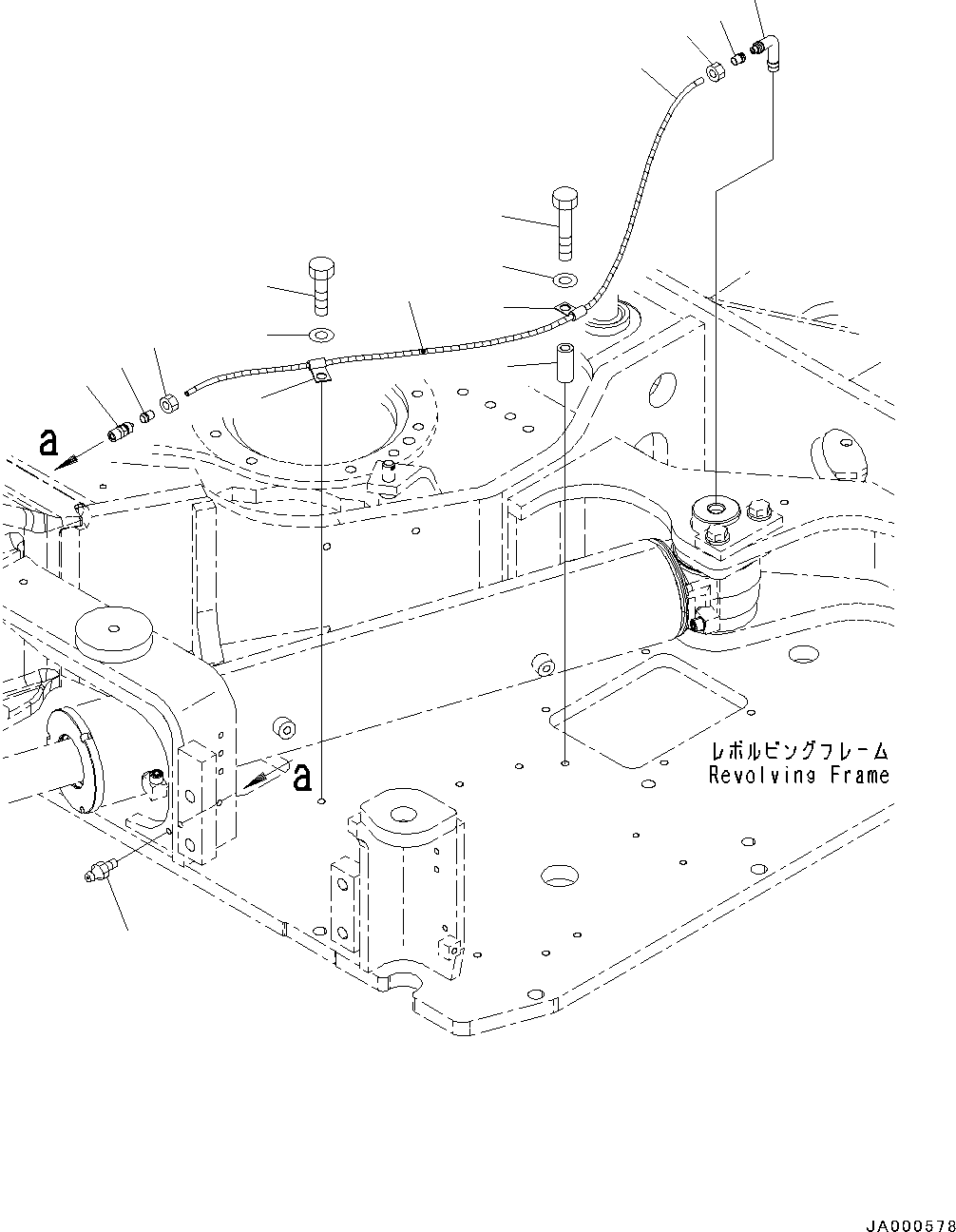 Komatsu parts book diagram for PC88MR-10 S/N 7001-UP: SWING CIRCLE LUBRICATION (#7001-)