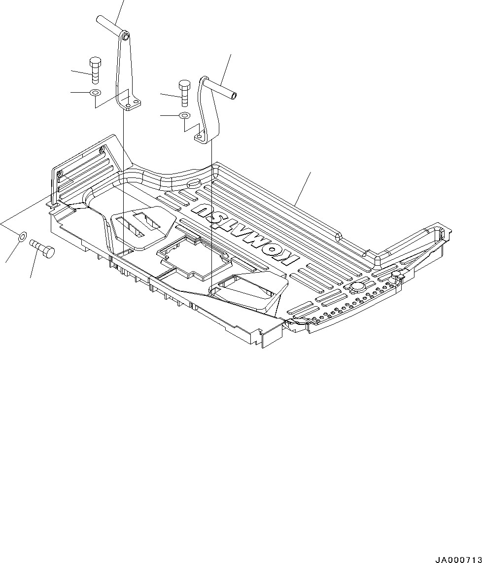 Komatsu parts book diagram for PC88MR-10 S/N 7001-UP: FLOOR MAT (#7001-)