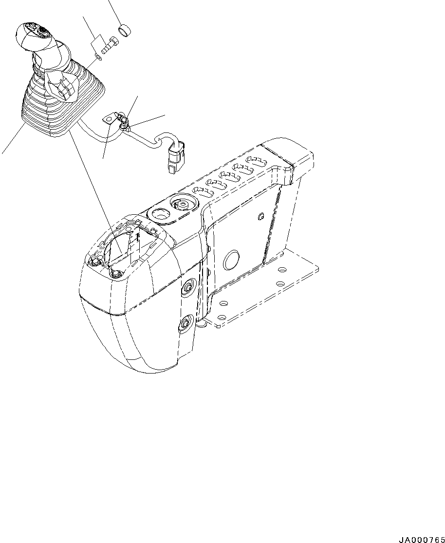 Komatsu parts book diagram for PC88MR-10 S/N 7001-UP: FLOOR FRAME, WORK EQUIPMENT CONTROL LEVER, R.H. (#7001-7677)