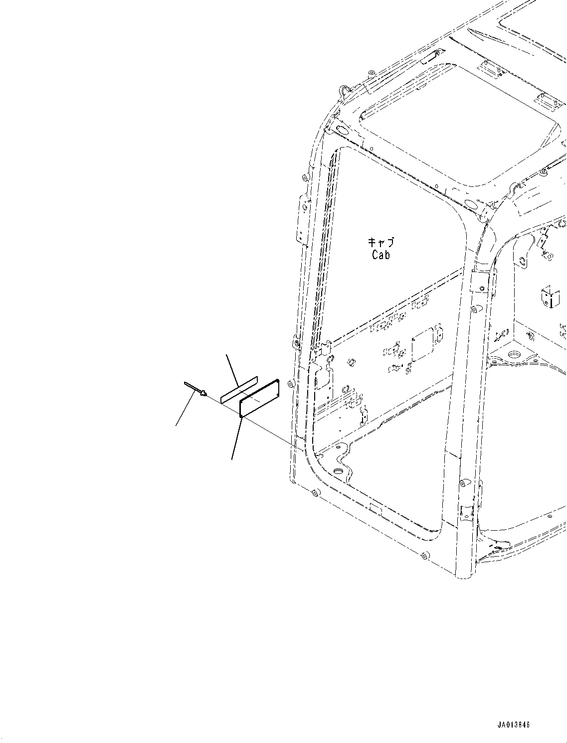 Komatsu parts book diagram for PC88MR-10 S/N 7001-UP: ROPS PLATE (#7001-)