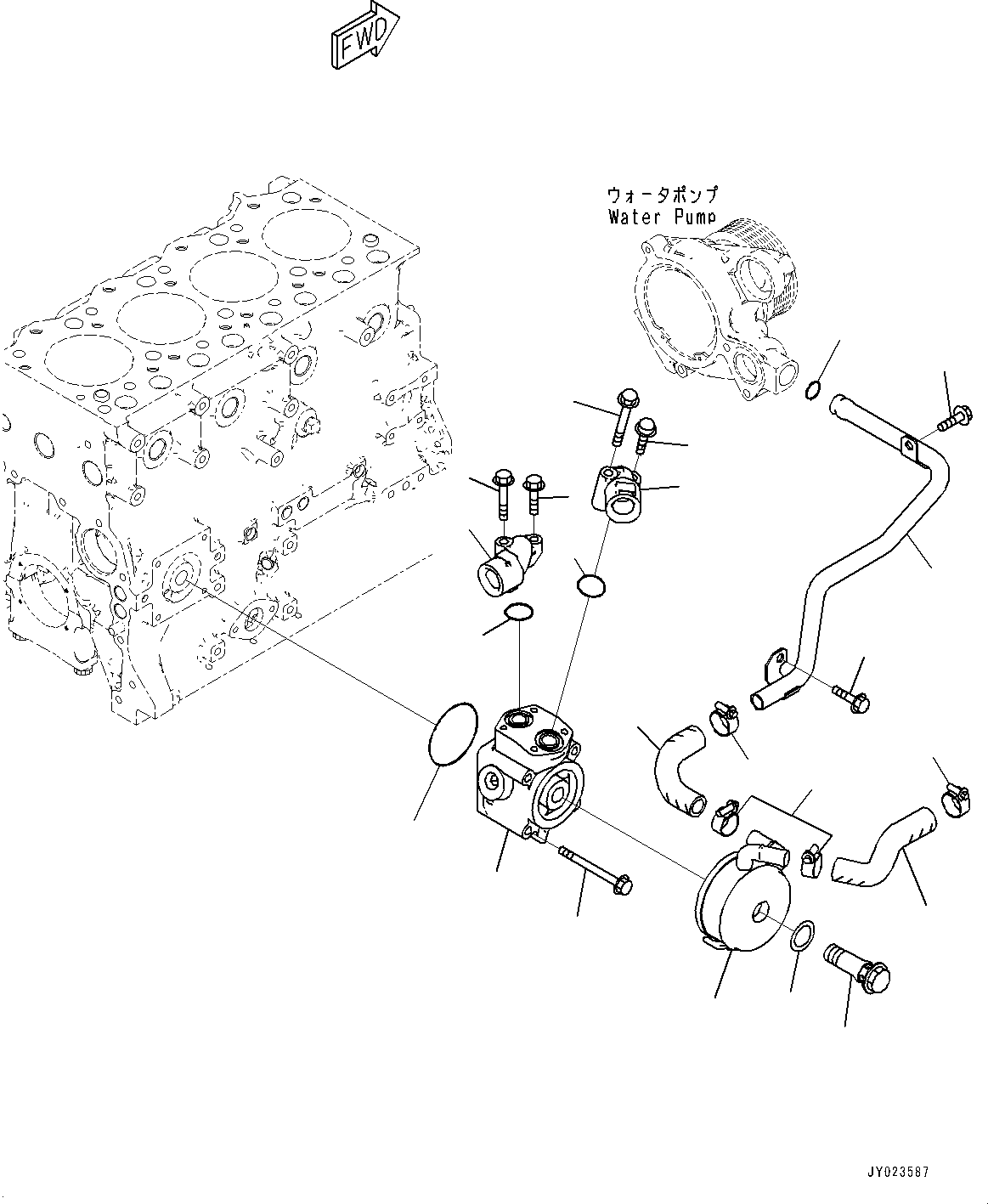 Engines Komatsu / SAA4D95LE-6D S/N 701226-UP (For PC88MR-10)(0000786c) / Engine Oil Cooler (#701226-)(C003001 : ALC00-001001)