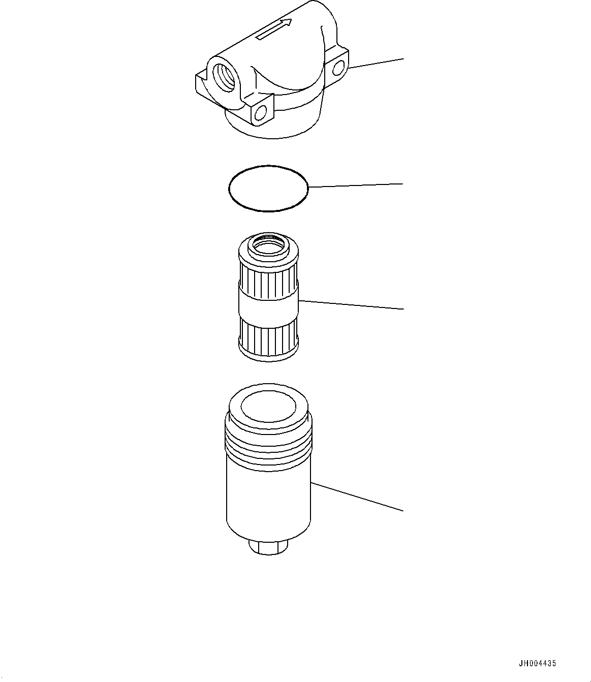 Komatsu parts book diagram for HB215LC-2 S/N 50001-UP: ENGINE RELATED PARTS, OIL FILTER