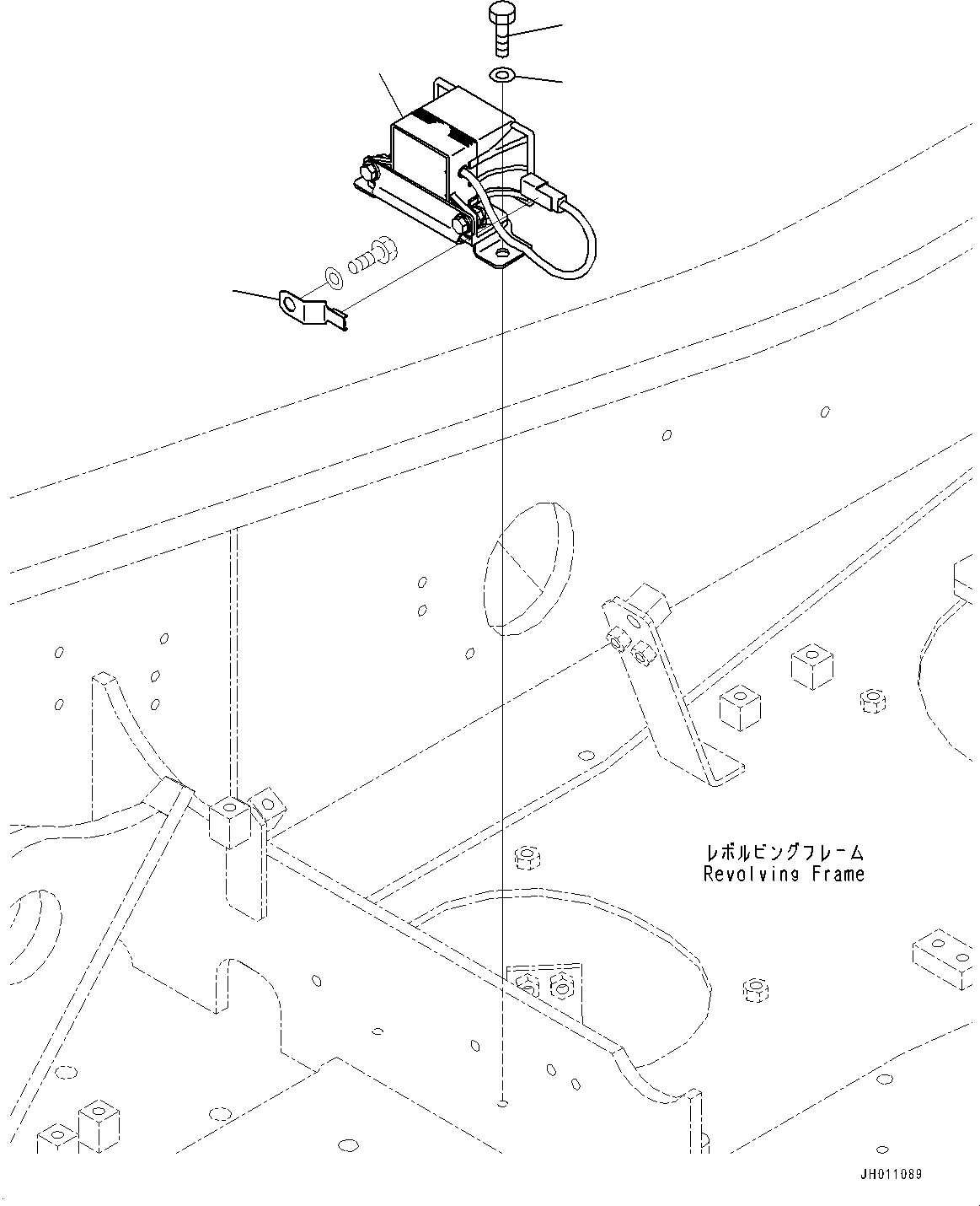 Komatsu parts book diagram for HB215LC-2 S/N 50001-UP: TRAVEL ALARM