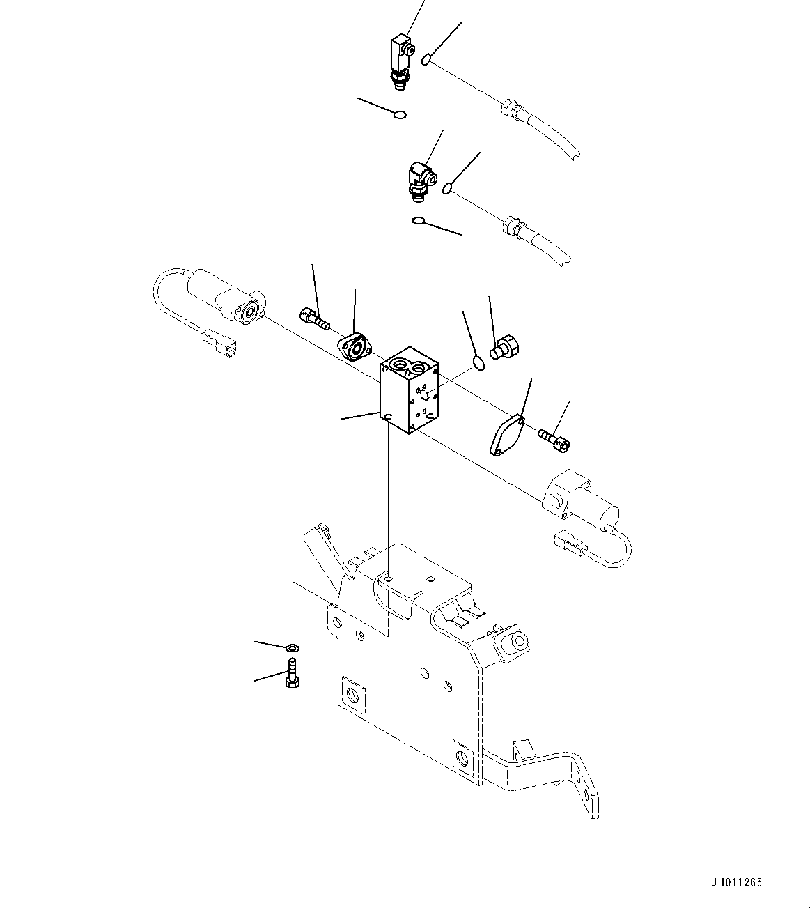 Komatsu parts book diagram for HB215LC-2 S/N 50001-UP: EPC VALVE PIPING, EPC VALVE RELATED PARTS