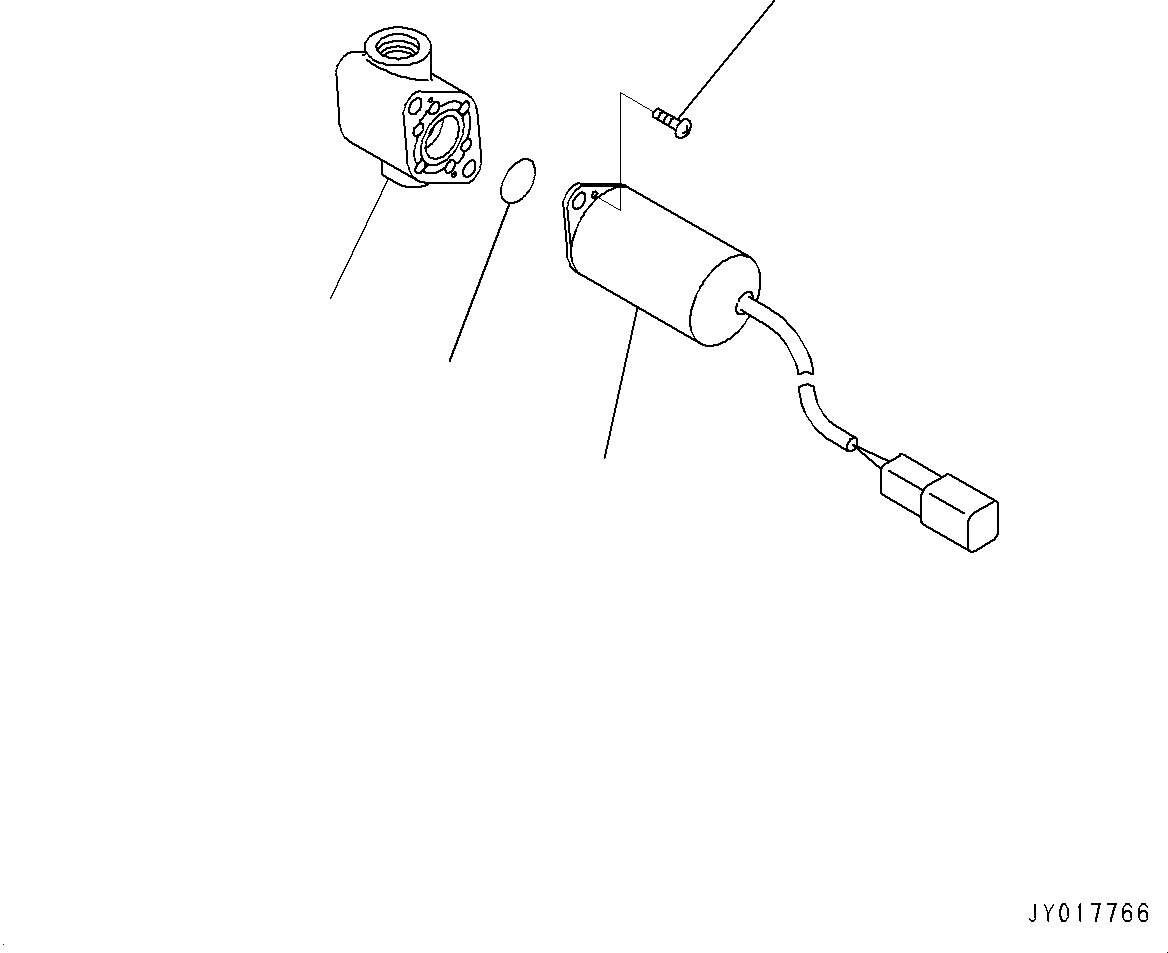 Komatsu parts book diagram for HB215LC-2 S/N 50001-UP: EPC VALVE PIPING, SOLENOID VALVE, 1 ATTACHMENT TO 2 ATTACHMENT CONVERSION