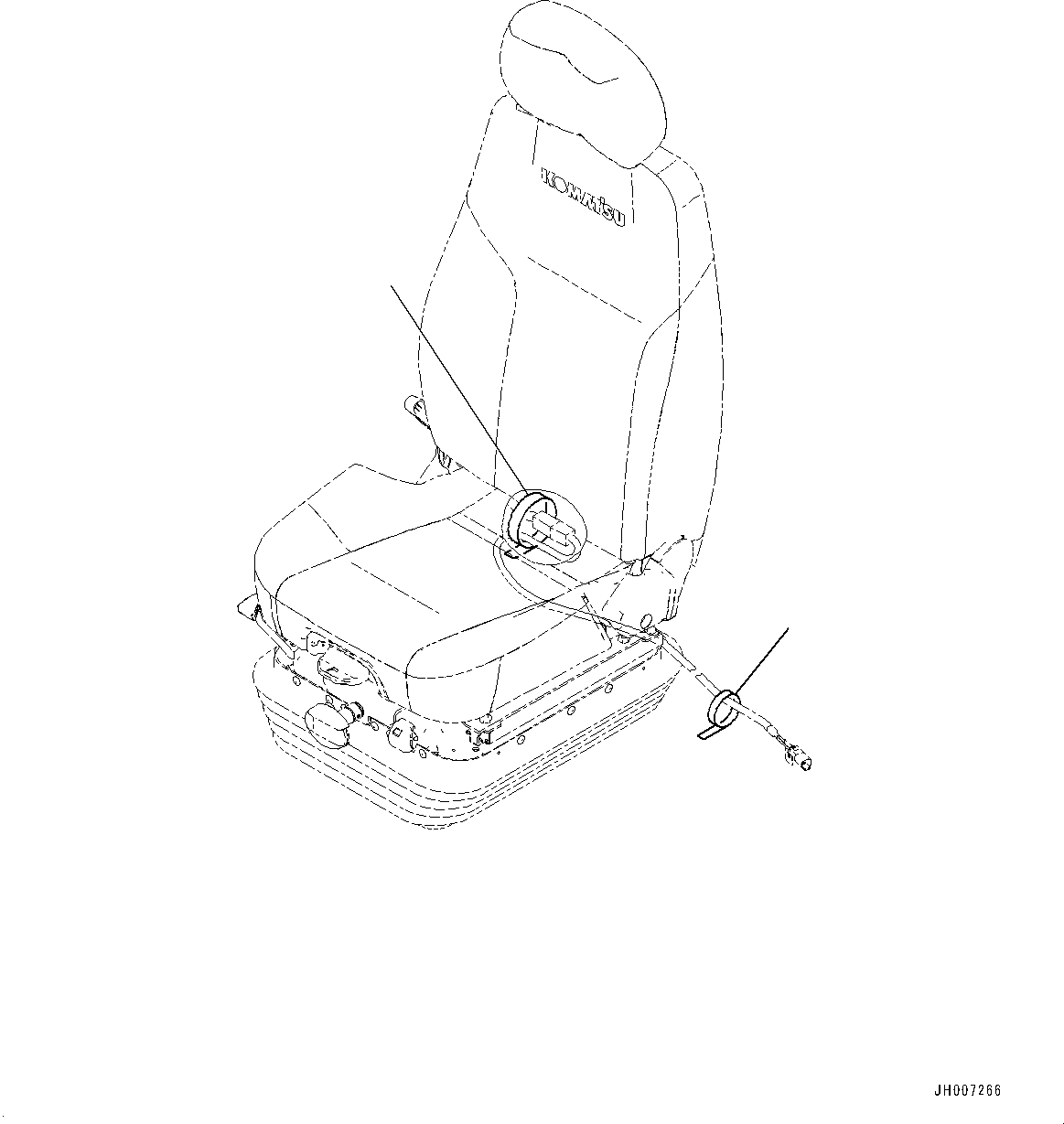 Komatsu parts book diagram for HB215LC-2 S/N 50001-UP: OPERATORґS SEAT, (2/2)