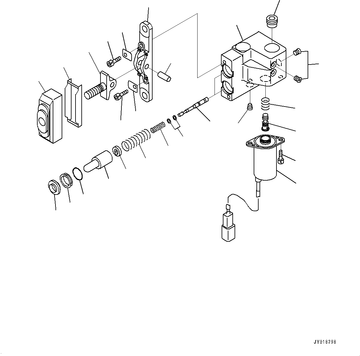 Komatsu parts book diagram for HB215LC-2 S/N 50001-UP: CAB, PPC VALVE FOR ATTACHMENT