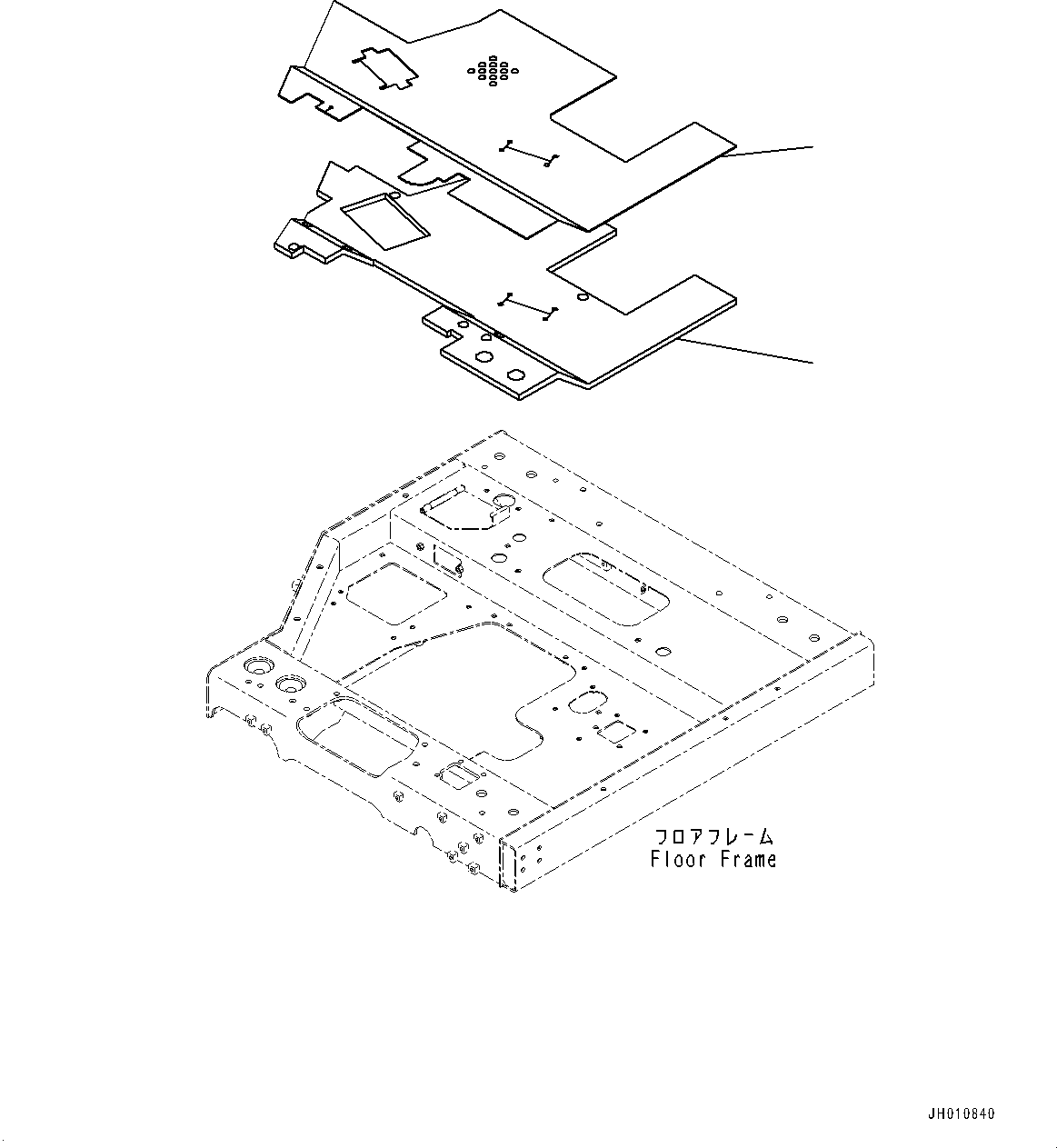 Pipelayers Komatsu / D355C-3 S/N 15479-UP (Extreme Cold Area Arrangement (-50 deg C) , Hydraulic Winch)(0000805c) / Floor Mat (#15479-)(K005001 : K0310-002001)