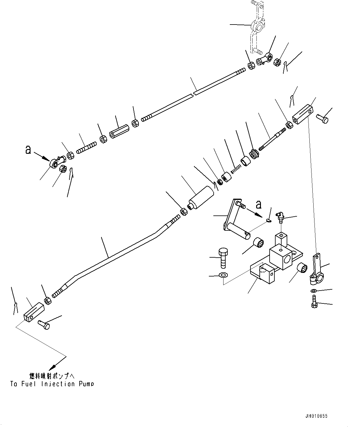 Pipelayers Komatsu / D355C-3 S/N 15479-UP (Extreme Cold Area Arrangement (-50 deg C) , Hydraulic Winch)(0000805c) / Travel Control, Fuel Control Lever Linkage (#15479-)(K013001 : K2400-011001)