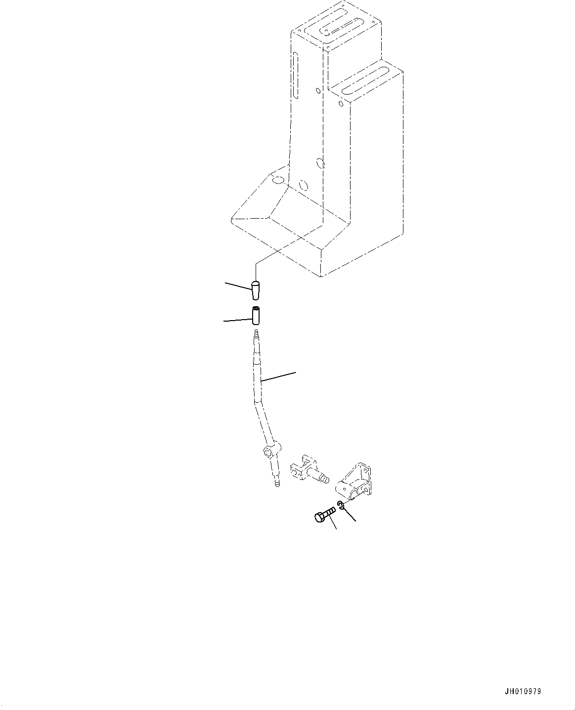 Pipelayers Komatsu / D355C-3 S/N 15479-UP (Extreme Cold Area Arrangement (-50 deg C) , Hydraulic Winch)(0000805c) / Travel Control, Gear Shift Lever Knob (#15479-)(K013002 : K2400-011002)