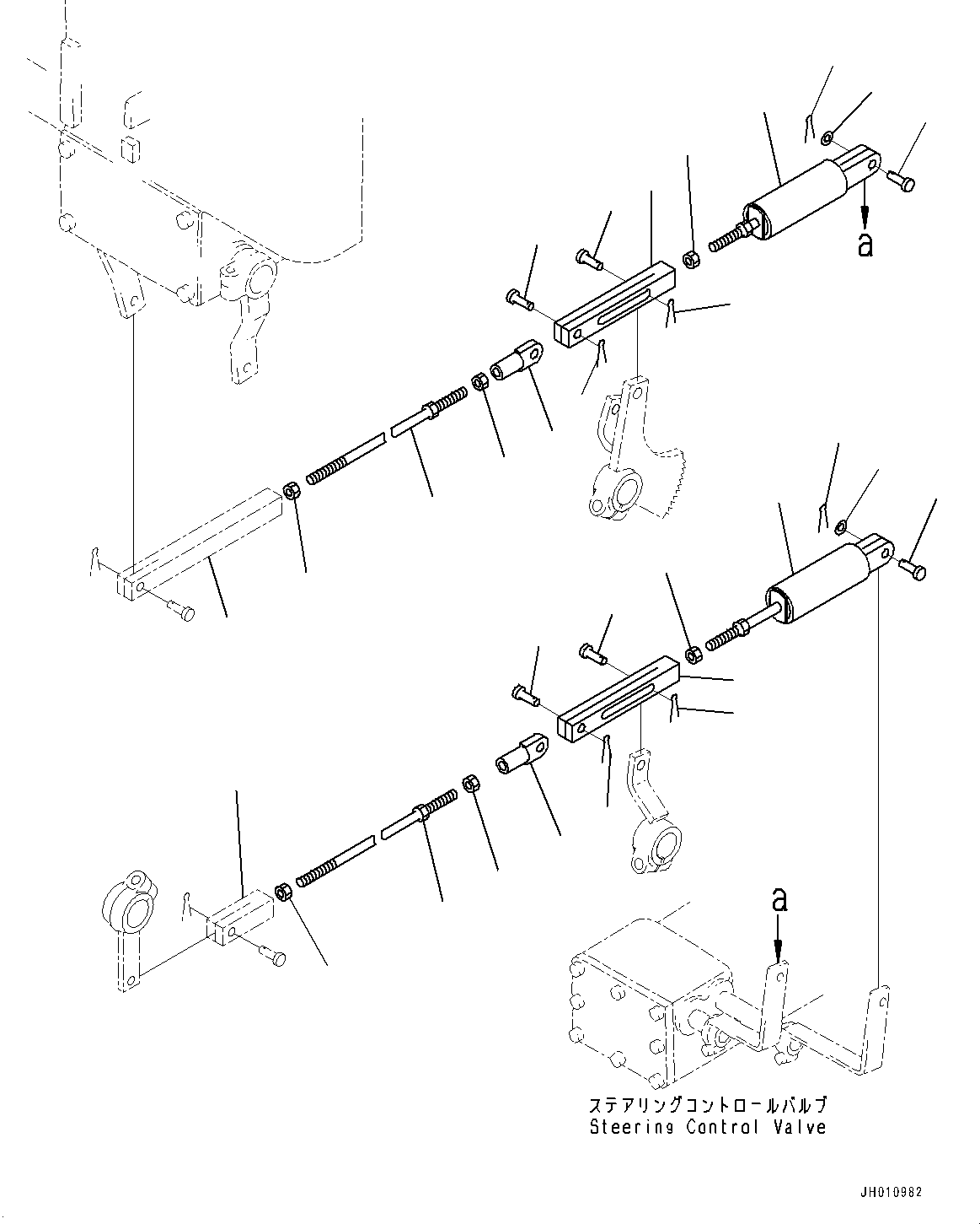 Pipelayers Komatsu / D355C-3 S/N 15479-UP (Extreme Cold Area Arrangement (-50 deg C) , Hydraulic Winch)(0000805c) / Travel Control, Steering Control Lever Linkage (#15479-)(K013004 : K2400-011004)