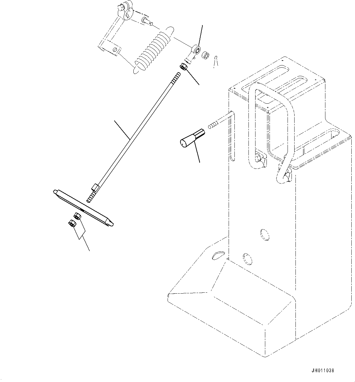 Pipelayers Komatsu / D355C-3 S/N 15479-UP (Extreme Cold Area Arrangement (-50 deg C) , Hydraulic Winch)(0000805c) / Travel Control, Parking Brake Lever (#15479-)(K013008 : K2400-011008)