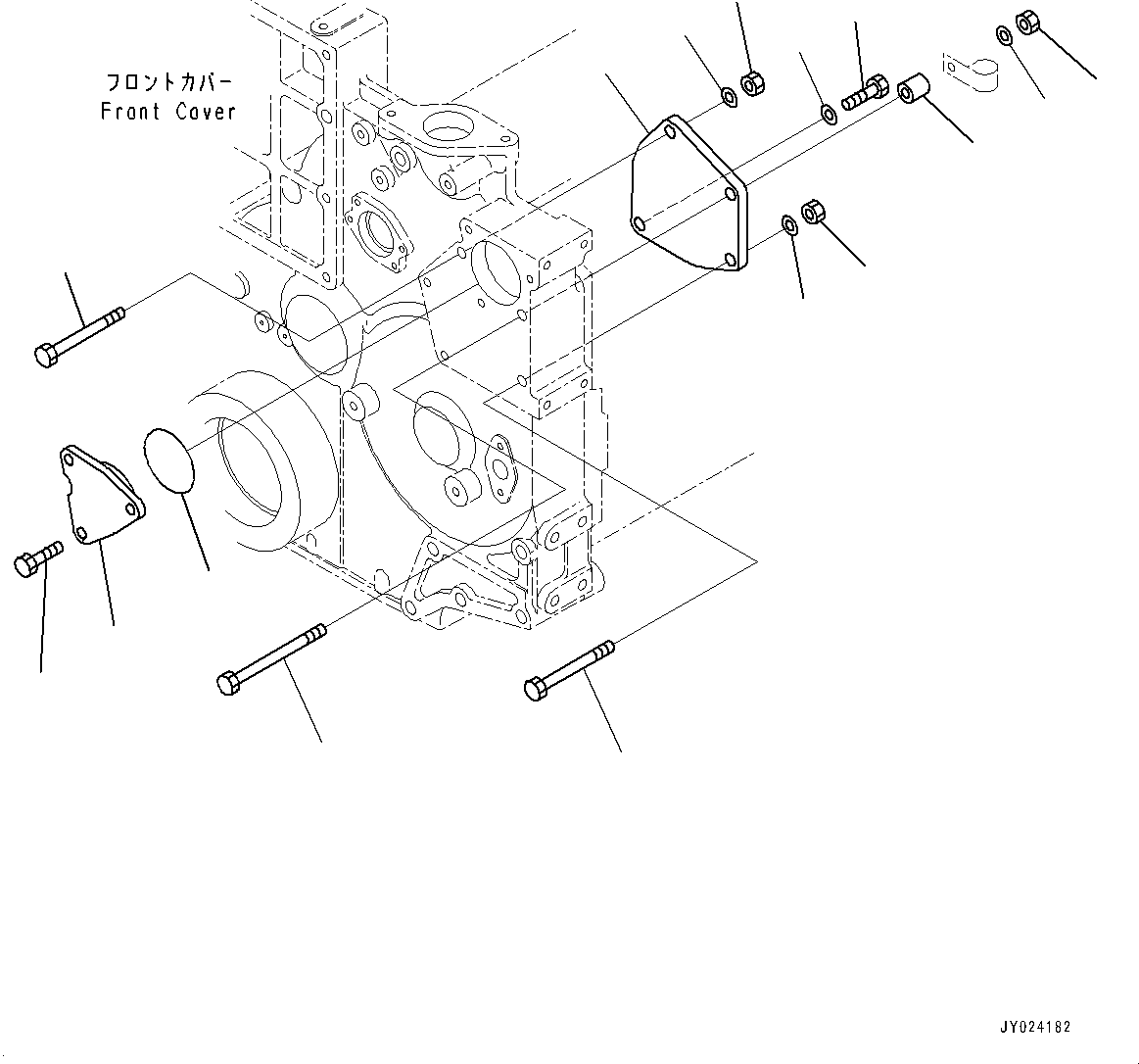 Engines Komatsu / SA6D140-2C S/N 40713-UP (For D355C-3)(0000806c) / Front PTO (Power Take Off) (#40713-)(B001001 : A2610-001001)