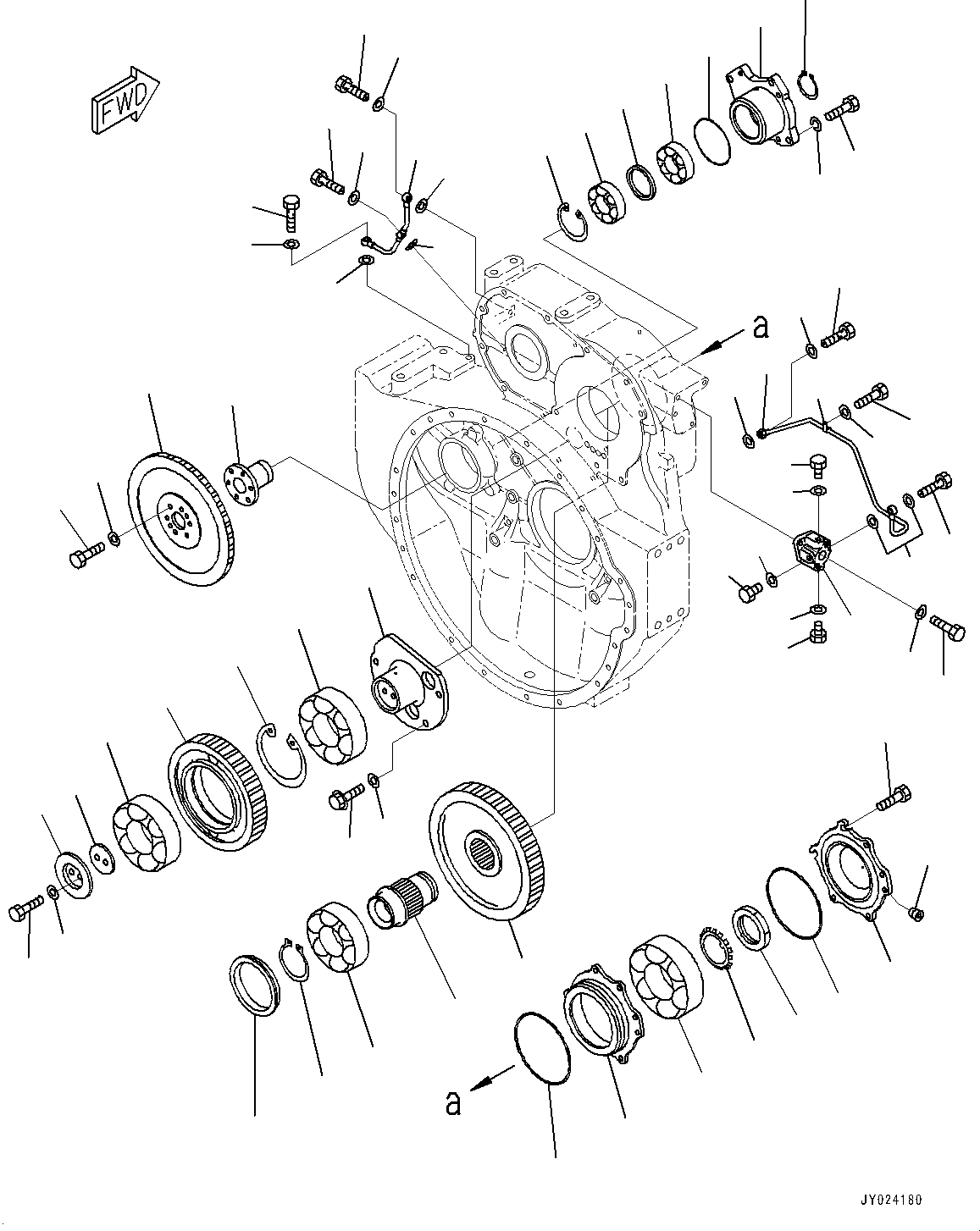 Engines Komatsu / SA6D140-2C S/N 40713-UP (For D355C-3)(0000806c) / Flywheel Housing, PTO (Power Take Off) Assembly (#40713-)(B008002 : A2210-001002)