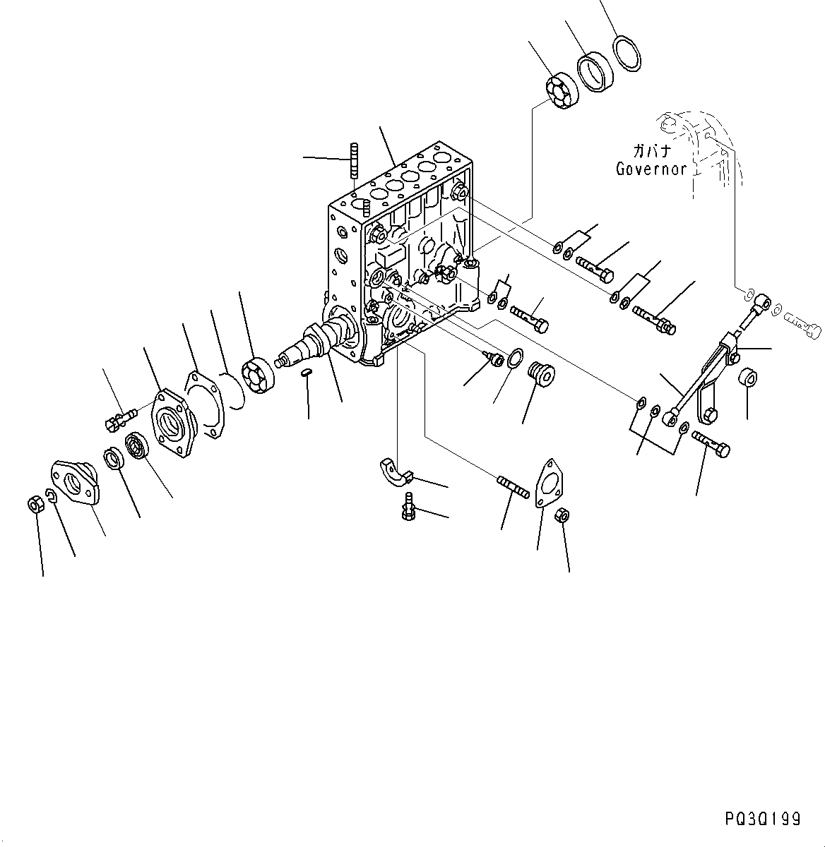Engines Komatsu / SA6D140-2C S/N 40713-UP (For D355C-3)(0000806c) / Fuel Injection Pump, Inner Parts, Pump (1/2) (#40713-)(D001001 : A4010-001001)
