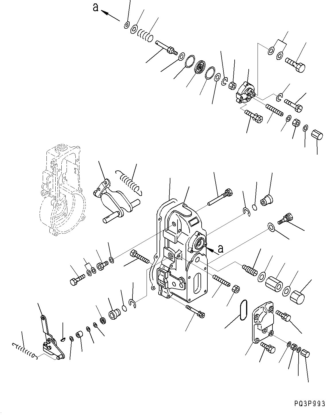 Engines Komatsu / SA6D140-2C S/N 40713-UP (For D355C-3)(0000806c) / Fuel Injection Pump, Inner Parts, Governor (2/2) (#40713-)(D001004 : A4010-001004)