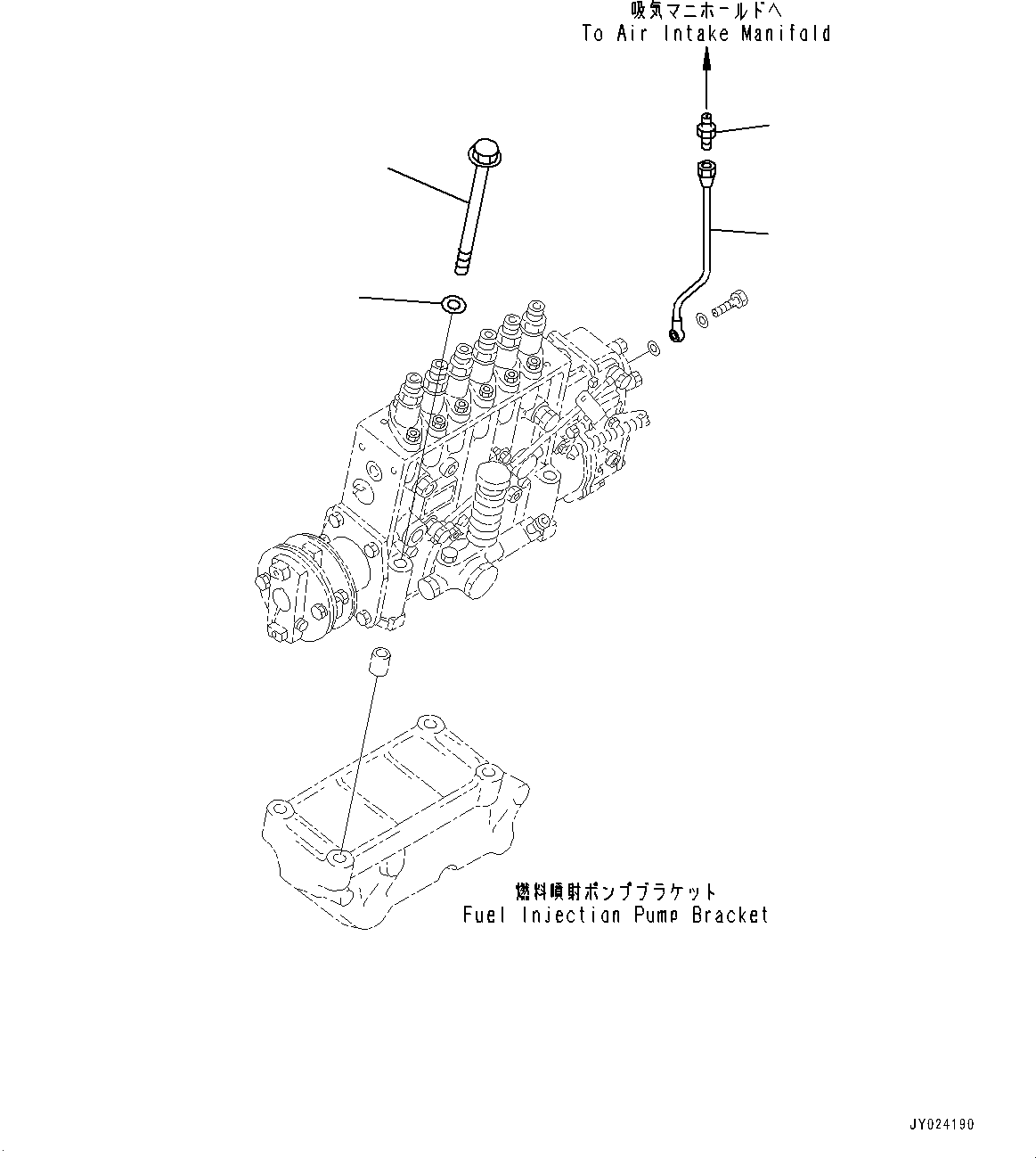 Engines Komatsu / SA6D140-2C S/N 40713-UP (For D355C-3)(0000806c) / Fuel Injection Pump, Mounting (#40713-)(D001007 : A4010-001007)