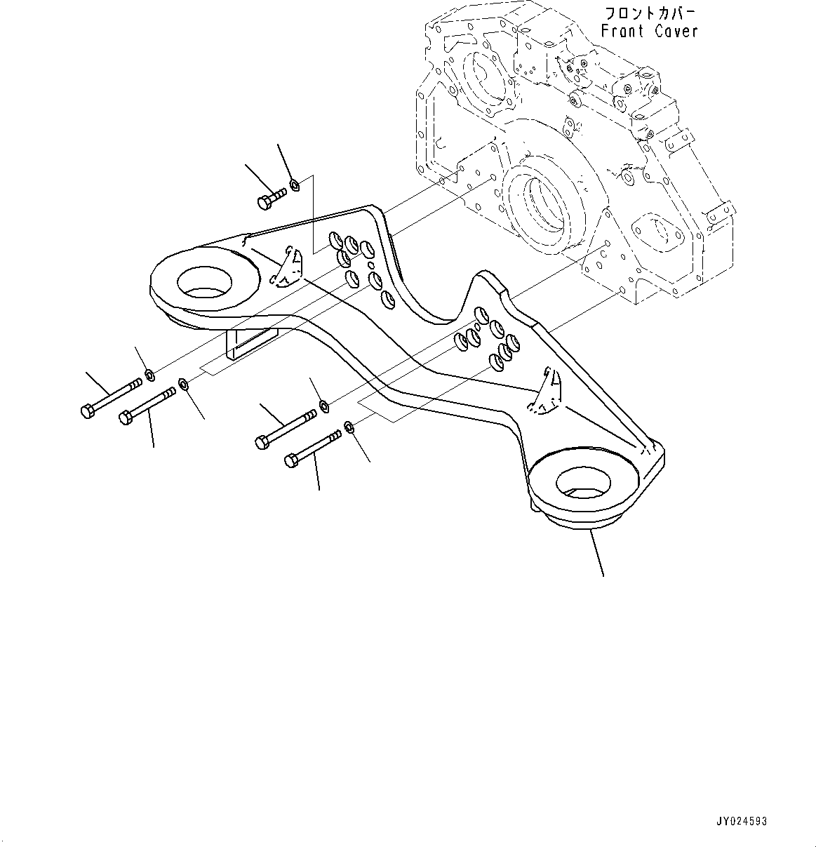 Engines Komatsu / SAA6D125E-7A S/N 860001-UP (For PC490LC-11/PC490LCI-11)(0000814c) / Engine Mounting (#860001-)(B011001 : A2250-001001)