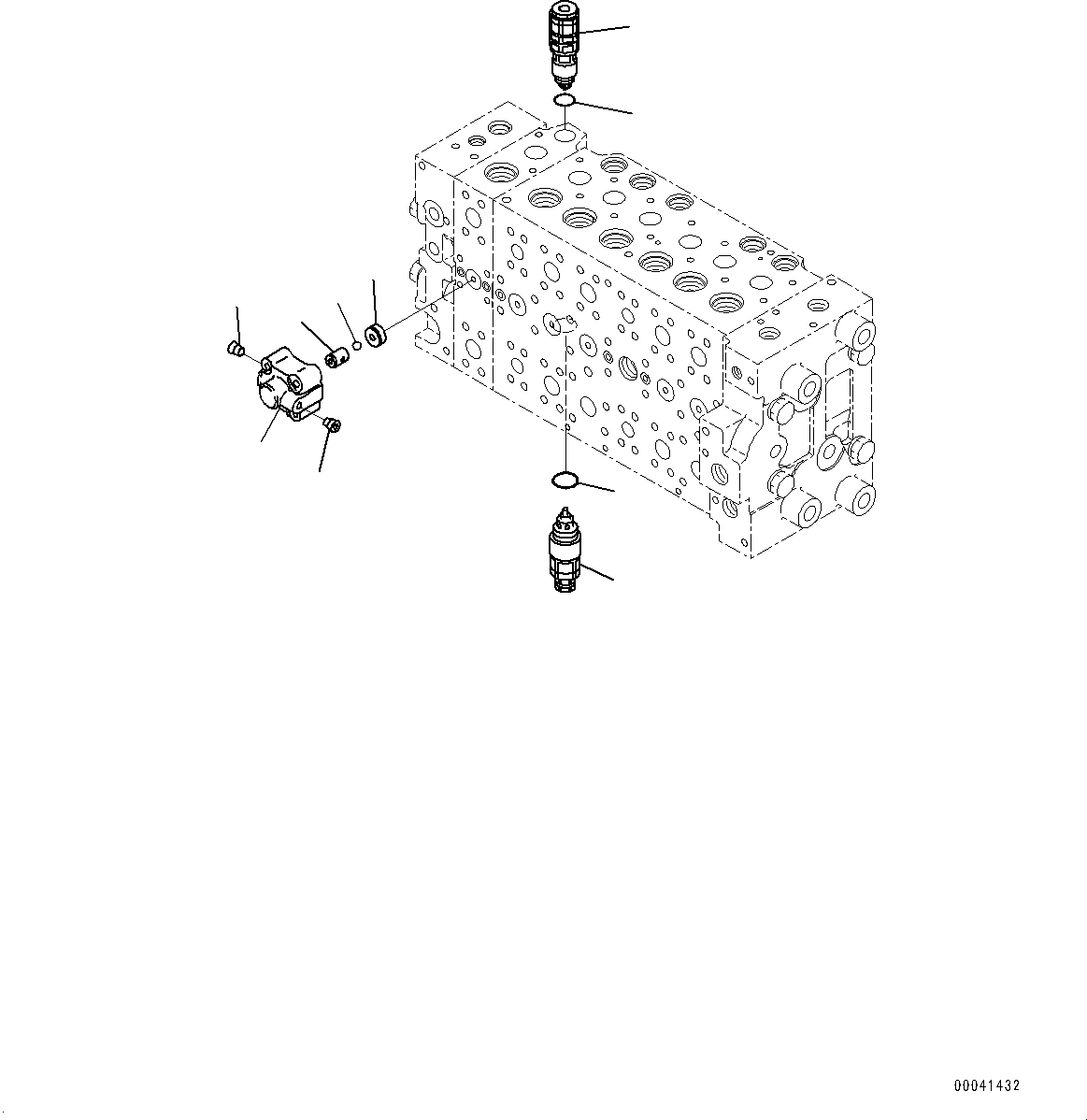 Komatsu parts book diagram for PC240LC-11 S/N 95001-UP: CONTROL VALVE, INNER PARTS (20/21) (#95001-)