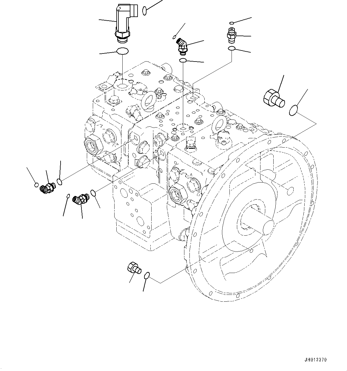 Komatsu parts book diagram for PC240LC-11 S/N 95001-UP: PISTON PUMP RELATED PARTS (#95001-)
