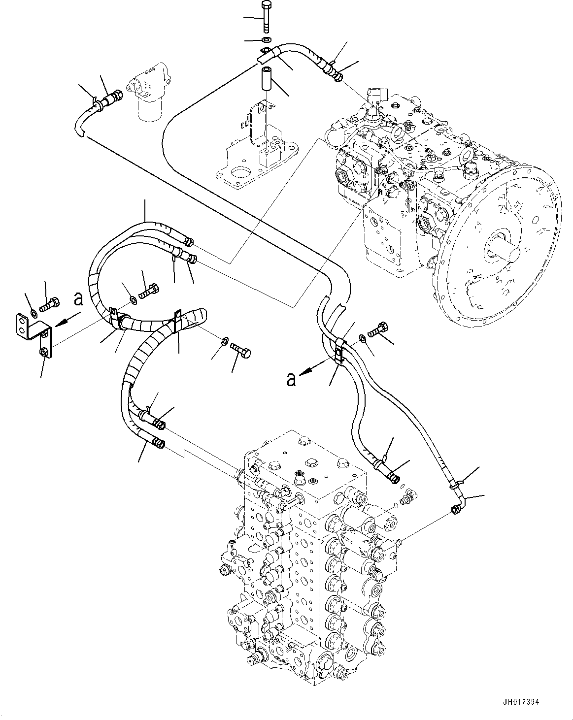 Komatsu parts book diagram for PC240LC-11 S/N 95001-UP: LS PIPING,  (#95022-)