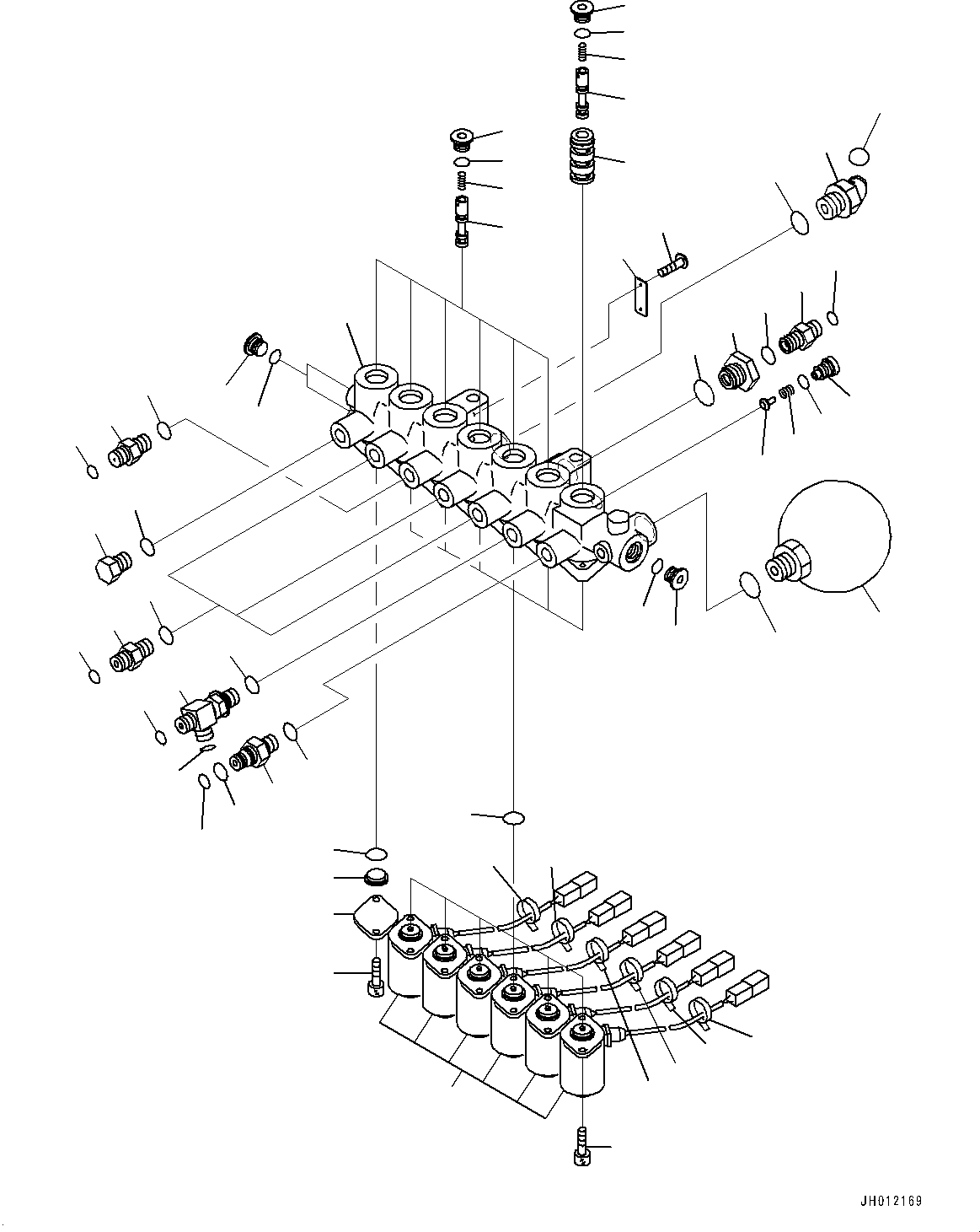 Komatsu parts book diagram for PC240LC-11 S/N 95001-UP: SOLENOID VALVE, RELATED PARTS (#95001-)