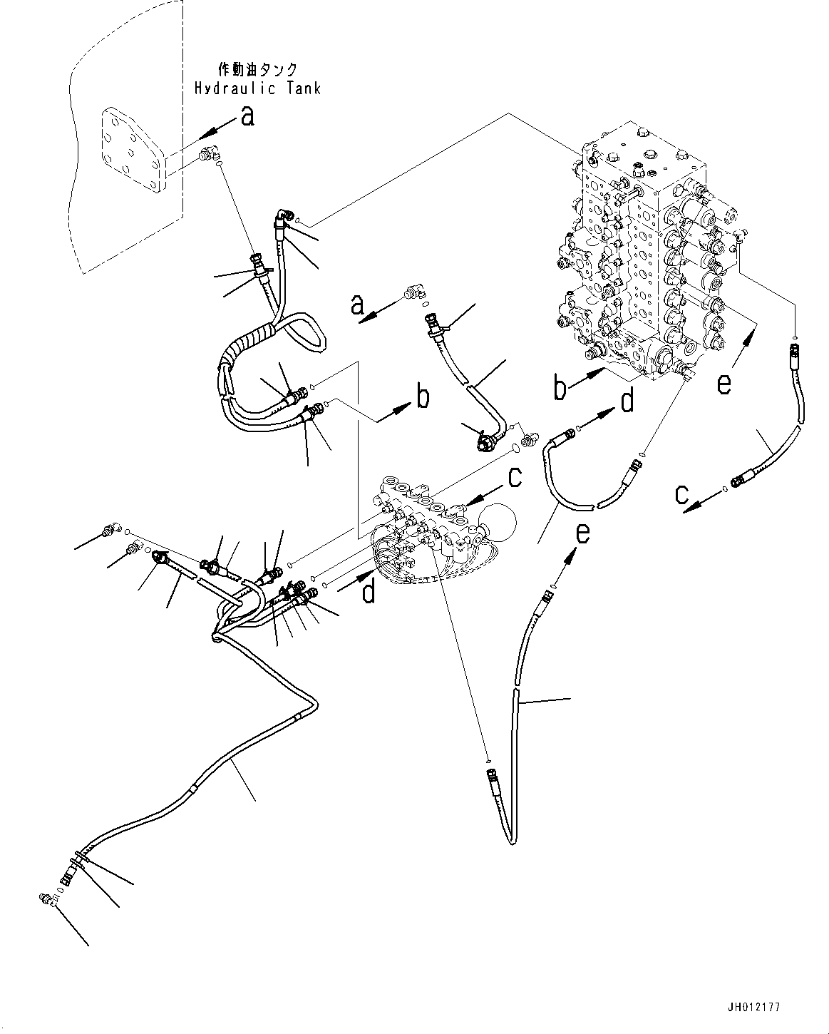 Komatsu parts book diagram for PC240LC-11 S/N 95001-UP: SOLENOID VALVE, PIPING (#95001-)