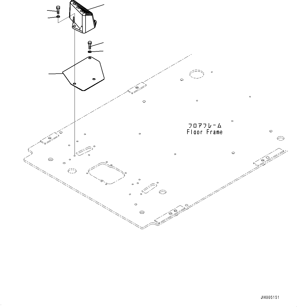 Komatsu parts book diagram for PC240LC-11 S/N 95001-UP: CAB, FLOOR, FOOTREST, R.H. (#95001-)