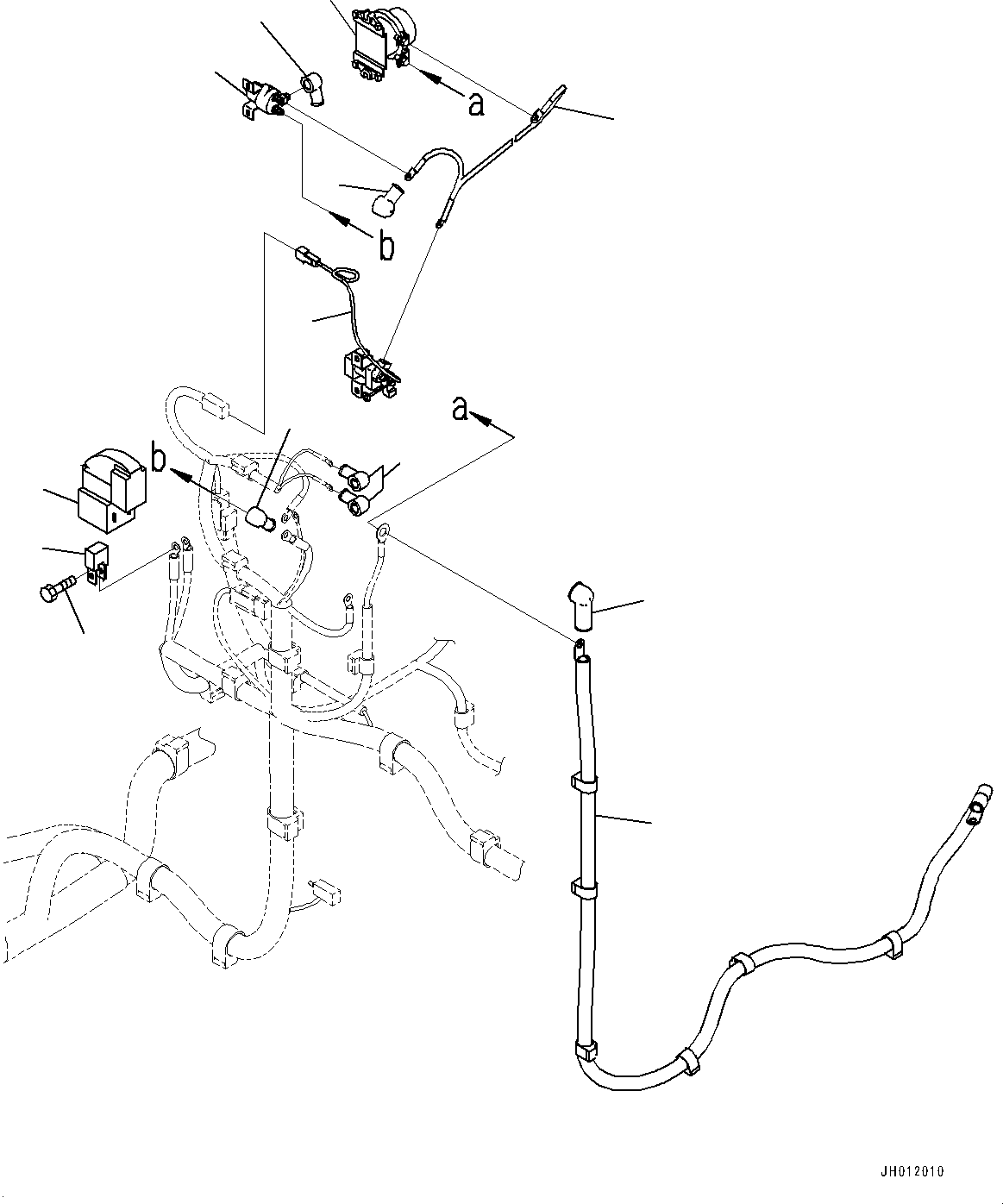 Excavators Komatsu / PC240LC-11 S/N 95001-UP(0000820c) / Cab, Battery Cable (#95001-)(K014036 : K1110-001035)