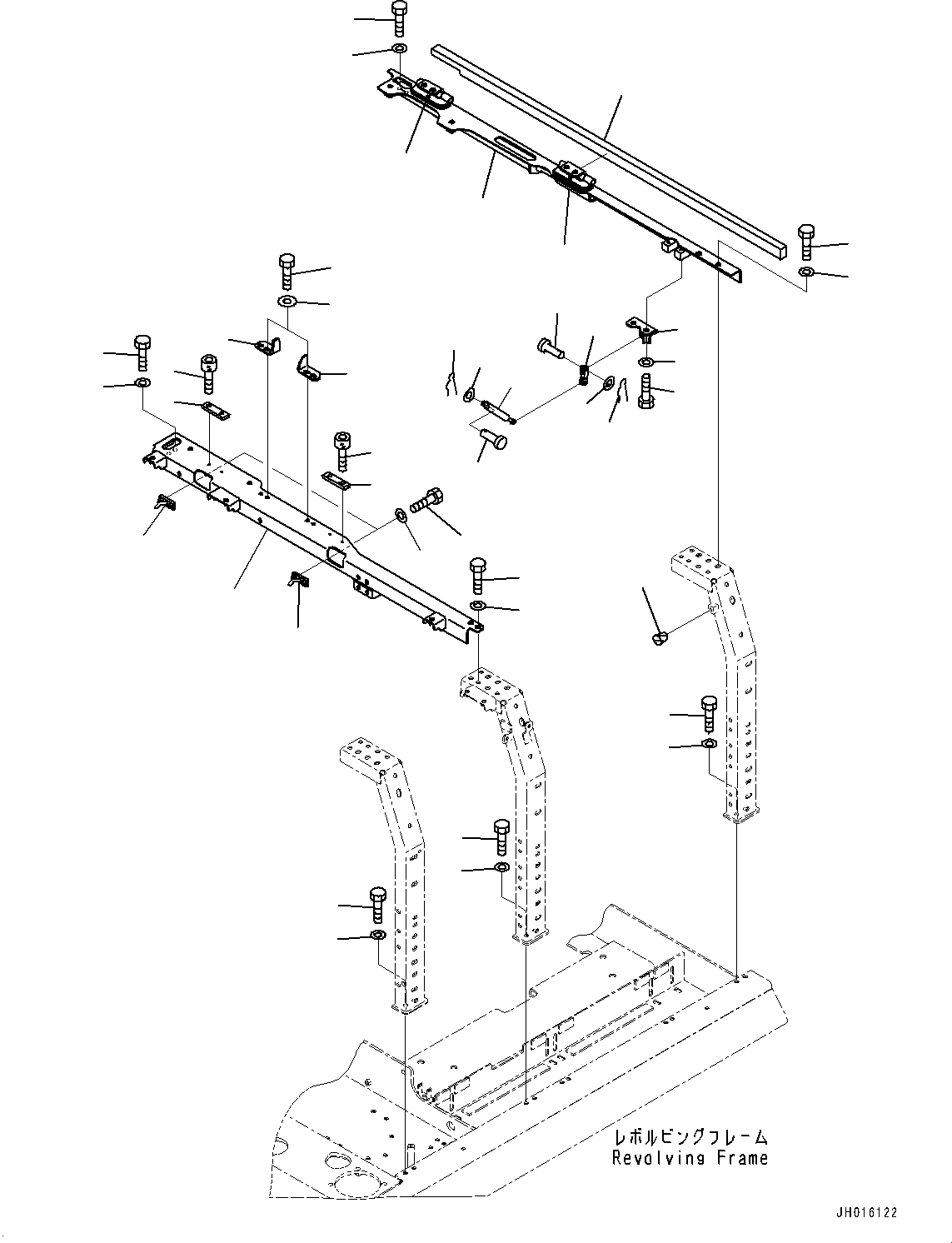Komatsu parts book diagram for PC240LC-11 S/N 95001-UP: SIDE COVER L.H., (2/2) (#95001-)