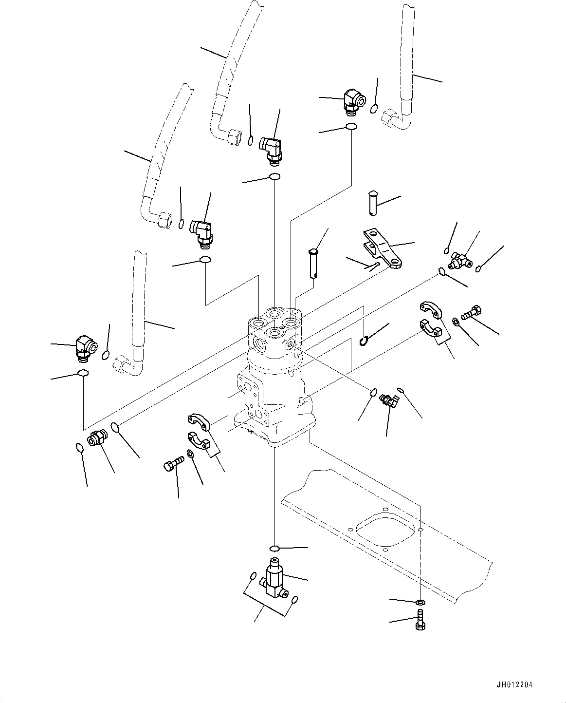 Excavators Komatsu / PC240LC-11 S/N 95001-UP(0000820c) / Swivel Joint, Connecting Parts (#95001-)(N004002 : N1310-001002)