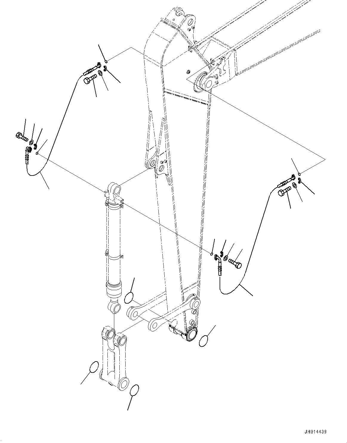 Komatsu parts book diagram for PC240LC-11 S/N 95001-UP: ARM, BUCKET CYLINDER HOSE (#95001-)