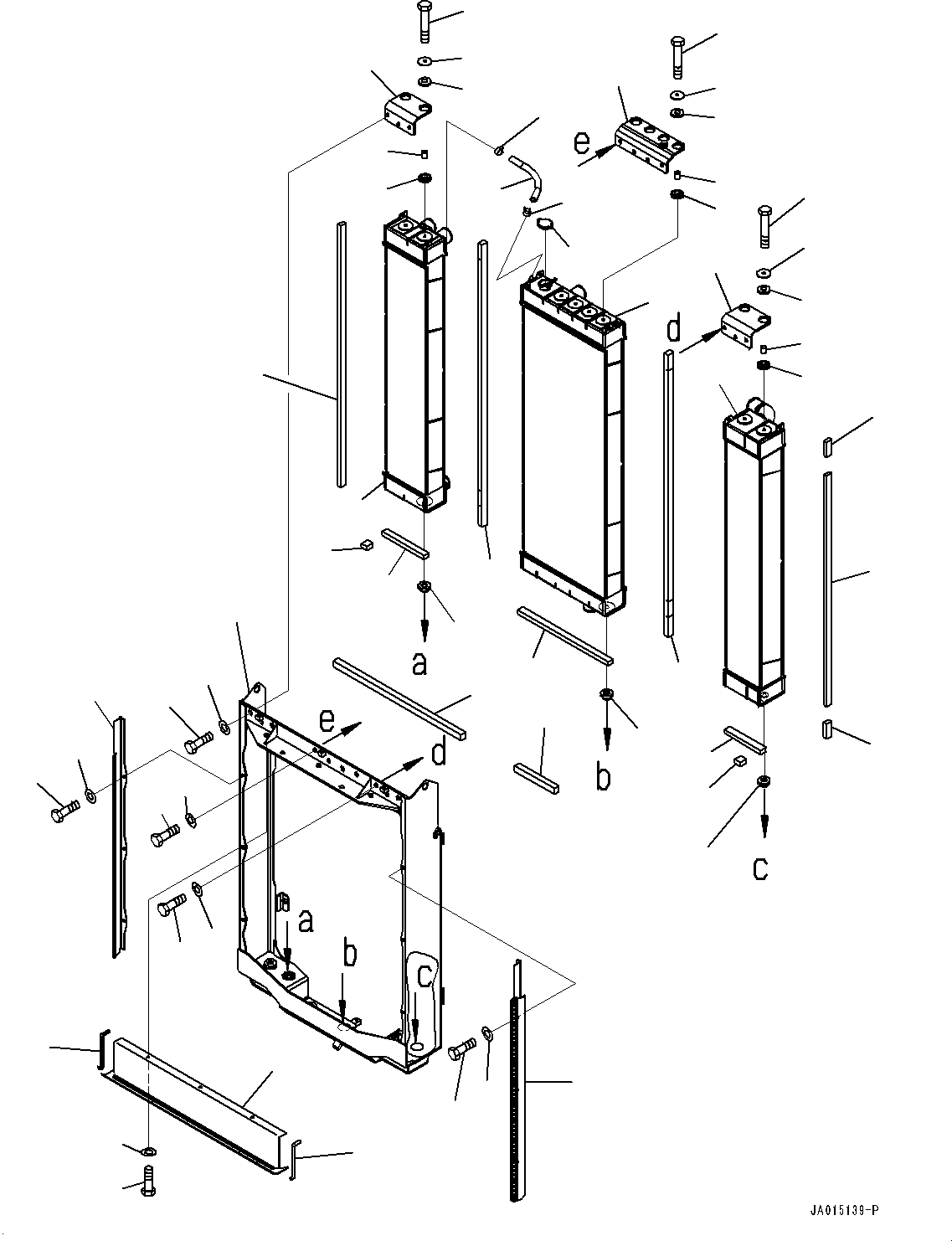 Bulldozers Komatsu / D65EX-18 S/N 0-UP(0000824c) / Cooling System, Radiator Core and Aftercooler (#90001-)(C002001 : C0100-002001)