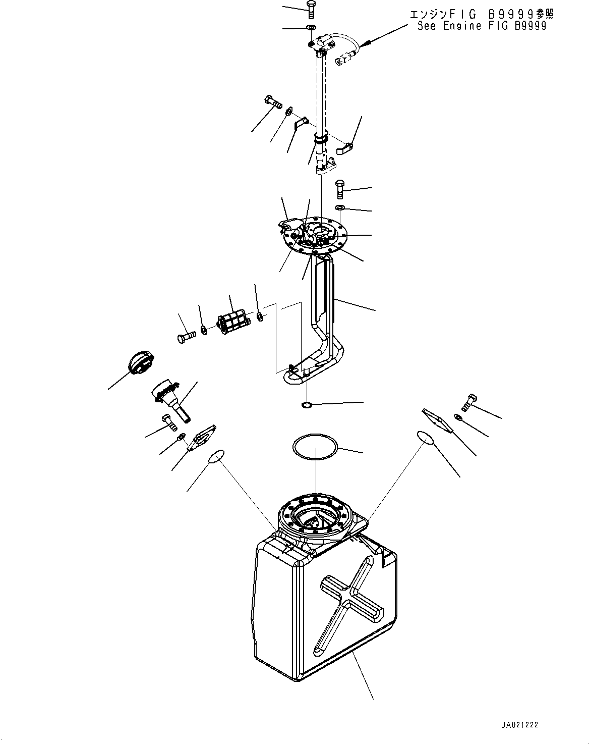 Bulldozers Komatsu / D65EX-18 S/N 0-UP(0000824c) / DEF Tank, Tank and Strainer (#90001-)(D003001 : D0500-001001)