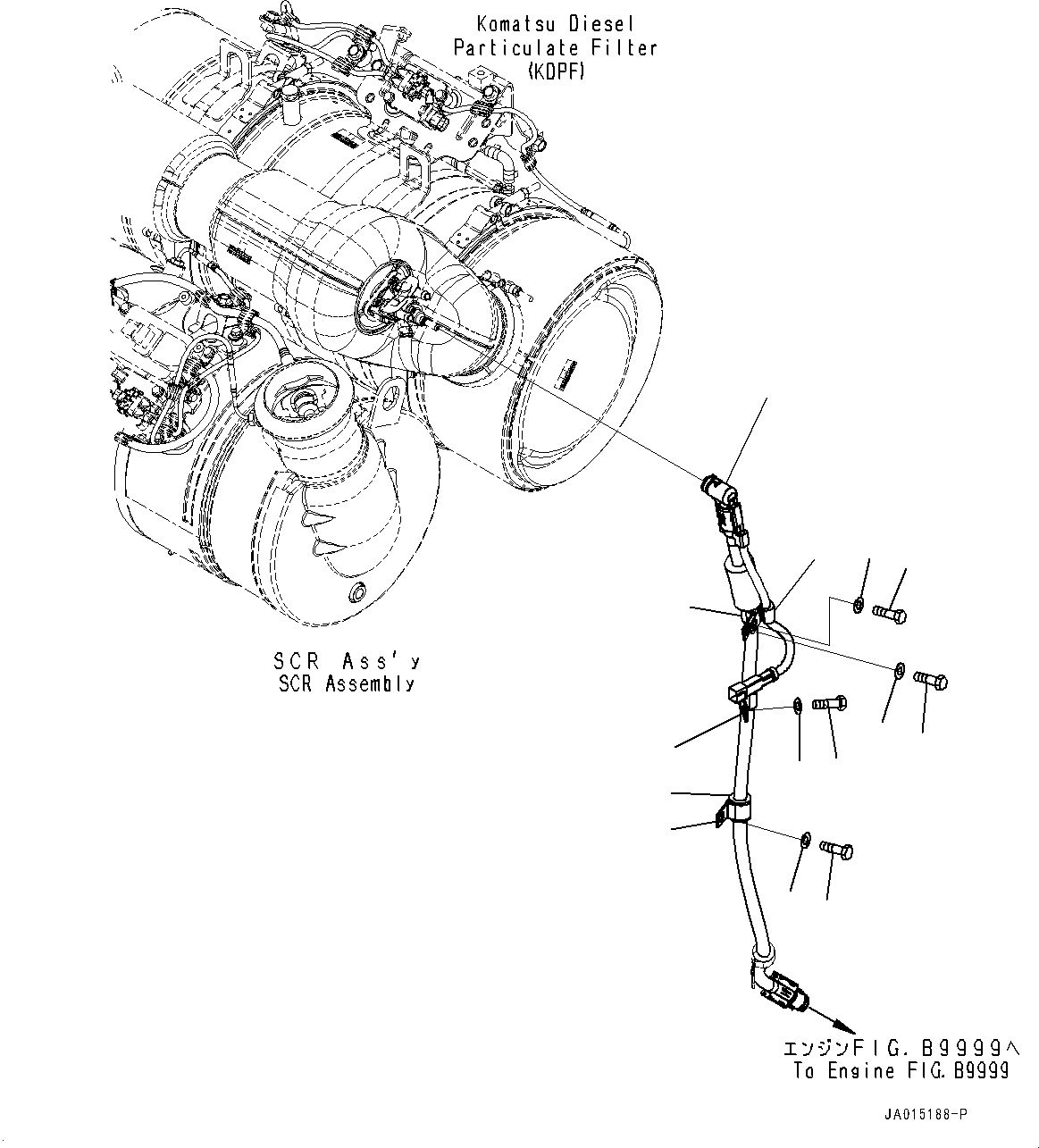 Bulldozers Komatsu / D65EX-18 S/N 0-UP(0000824c) / DEF Piping, Pressure Piping (1/2) (#90001-)(D004003 : D0510-001003)