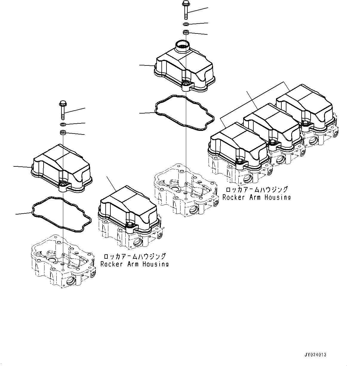 Engines Komatsu / SAA6D125E-7A S/N 860001-UP (For PC490-11/PC490LC-11)(0000827U) / Cylinder Head Cover(A002001 : A1110-001001)