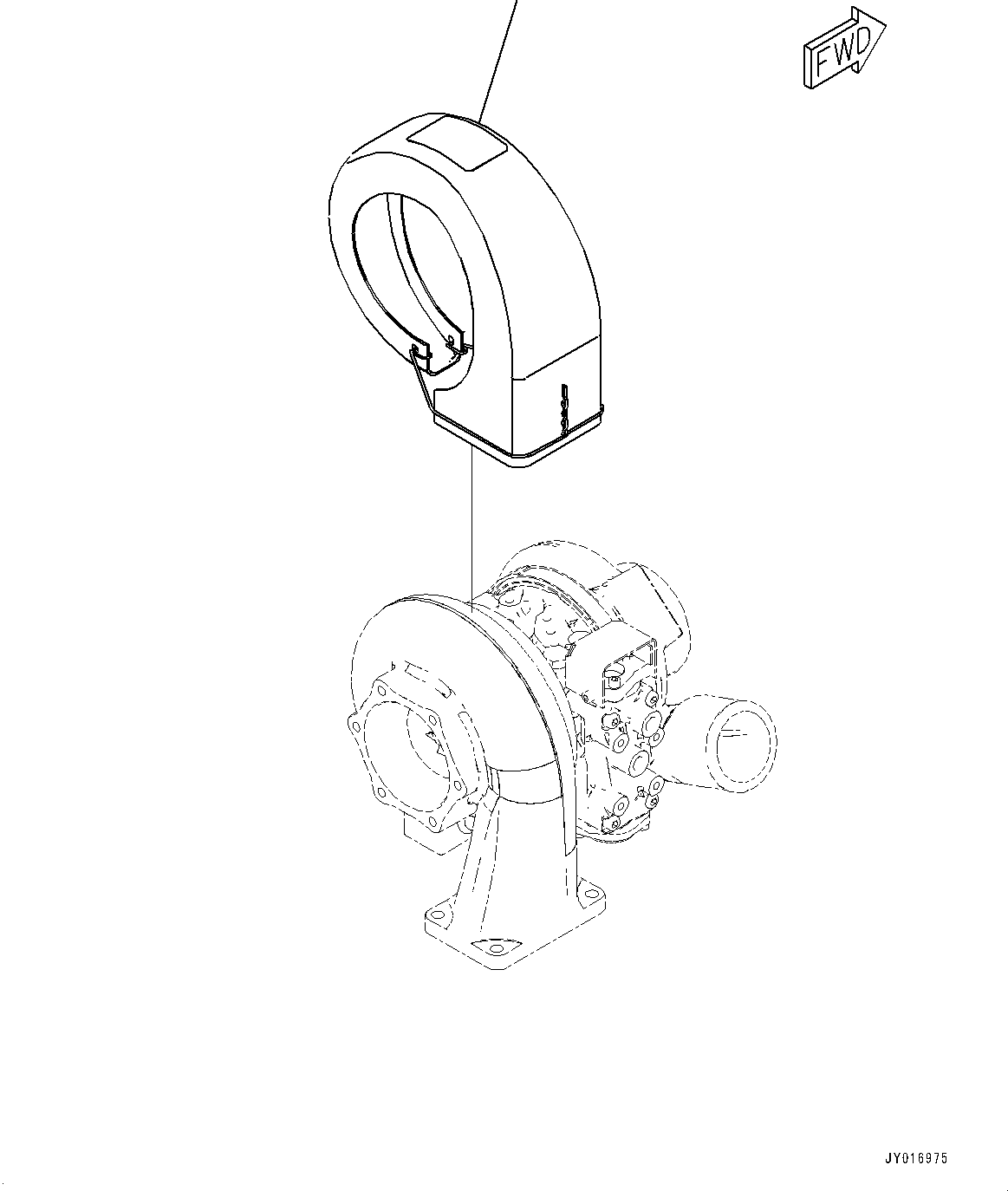 Engines Komatsu / SAA6D125E-7A S/N 860001-UP (For PC490-11/PC490LC-11)(0000827U) / Heat Shield(A008001 : A1570-001001)