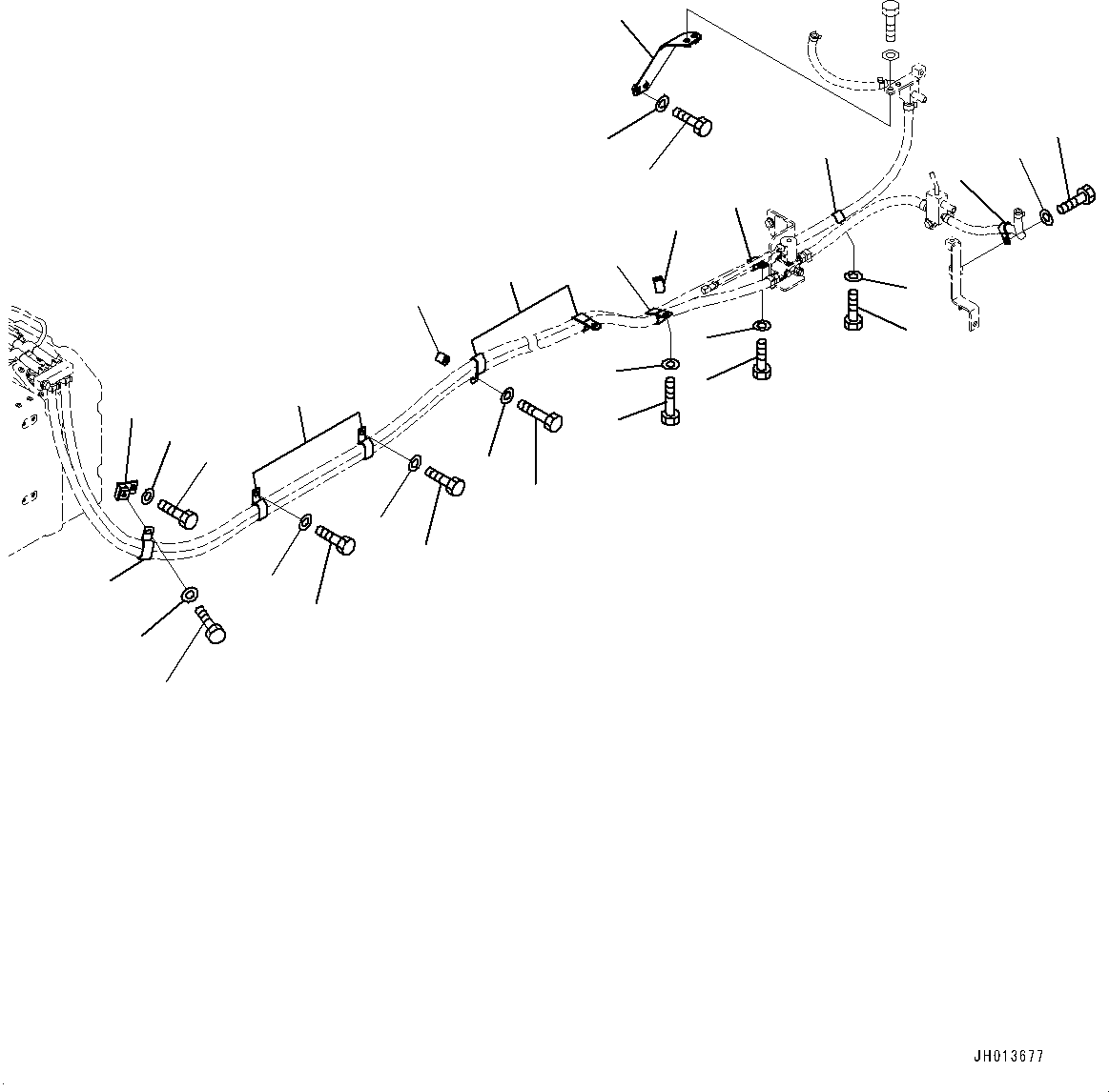 Komatsu parts book diagram for PC360LC-11 S/N 90001-UP (For North America): DEF PIPING, DEF TANK COOLANT PIPING (2/2) (#90001-)