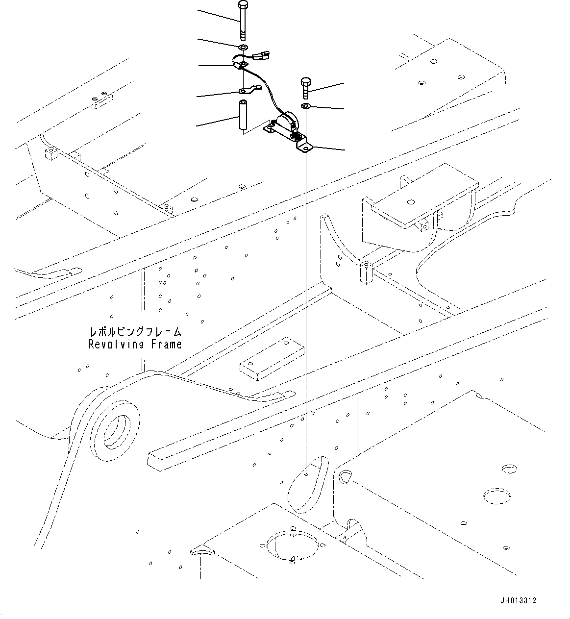Komatsu parts book diagram for PC360LC-11 S/N 90001-UP (For North America): REARVIEW CAMERA, CENTER (#90001-)