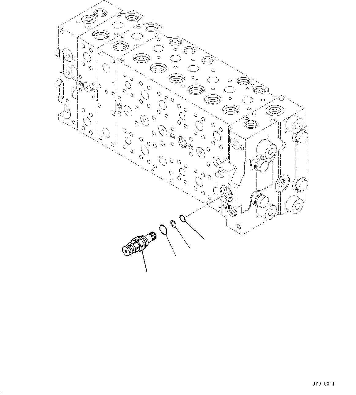 Komatsu parts book diagram for PC360LC-11 S/N 90001-UP (For North America): CONTROL VALVE, INNER PARTS (12/25) (#90001-)