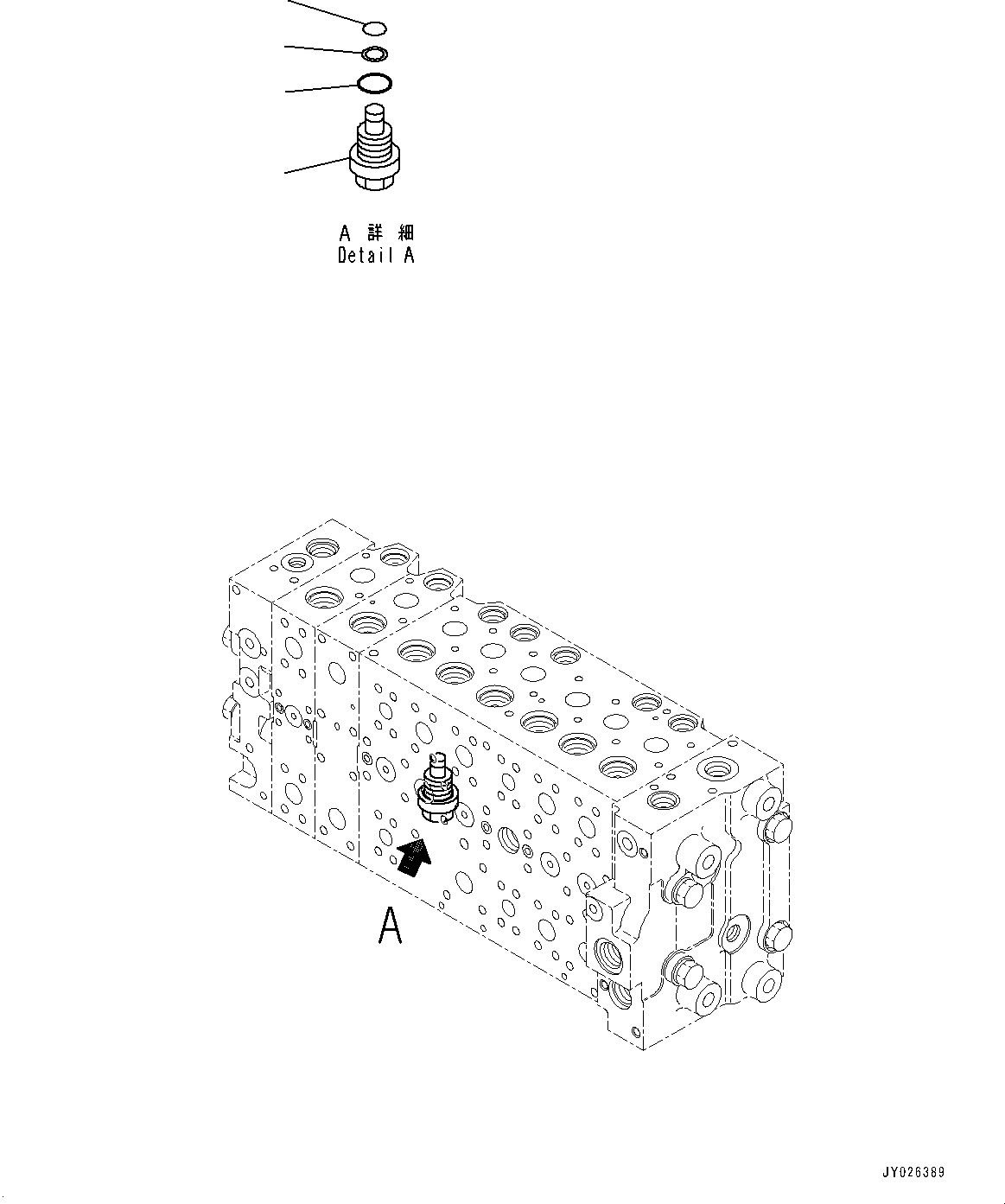 Komatsu parts book diagram for PC360LC-11 S/N 90001-UP (For North America): CONTROL VALVE, INNER PARTS (18/25) (#90001-)