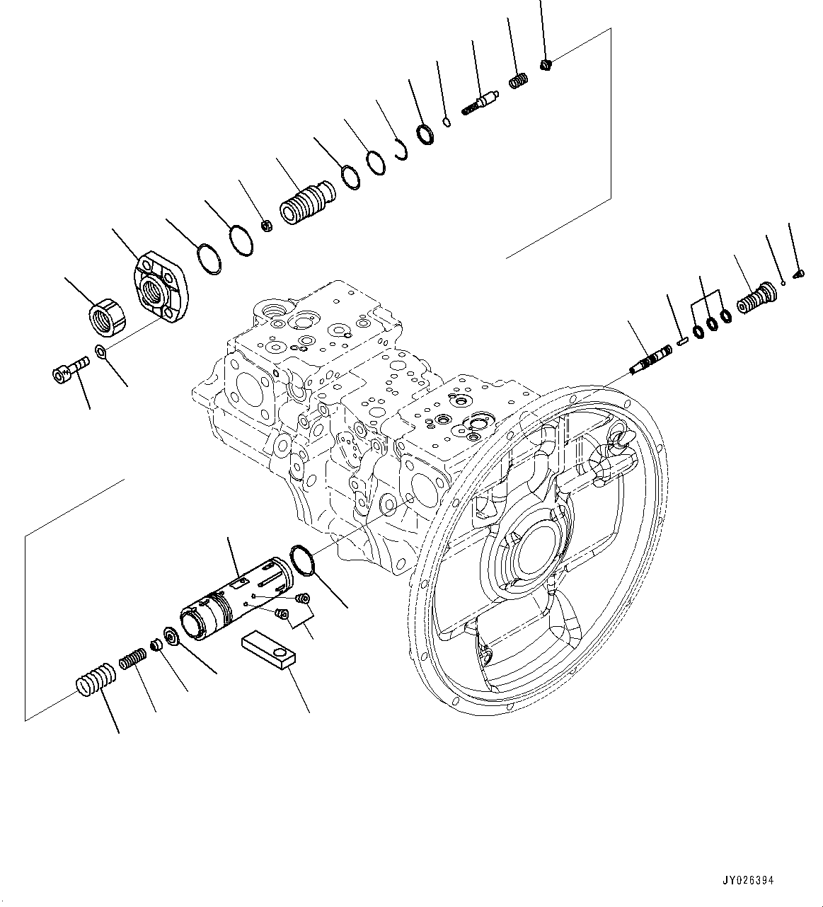 Komatsu parts book diagram for PC360LC-11 S/N 90001-UP (For North America): PISTON PUMP, INNER PARTS (4/13) (#90260-)